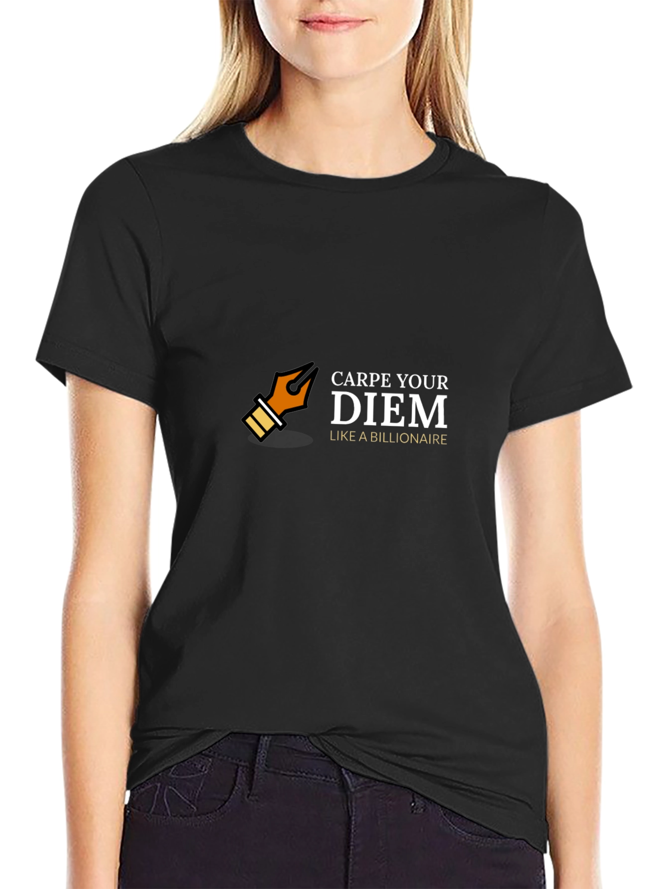 Carpe Your Diem Like A Billionaire Black Tee