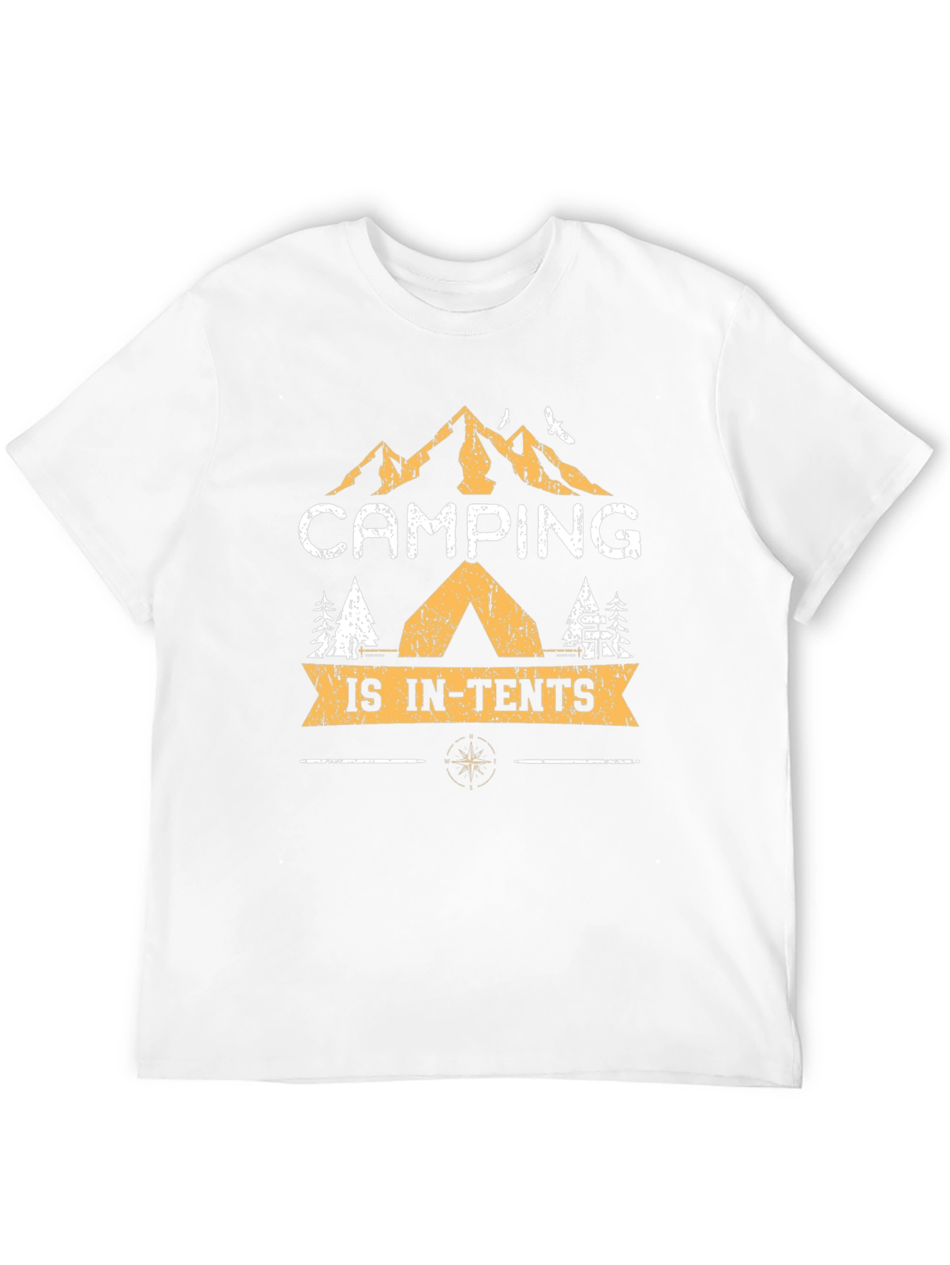 Camping is In-Tents Black Graphic T-Shirt