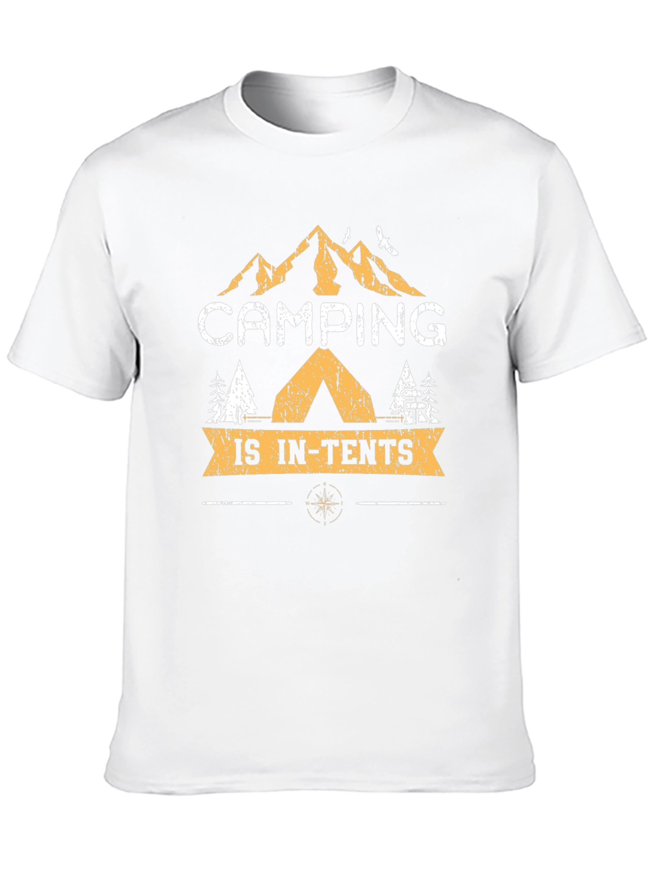 Camping is In-Tents Black Graphic T-Shirt