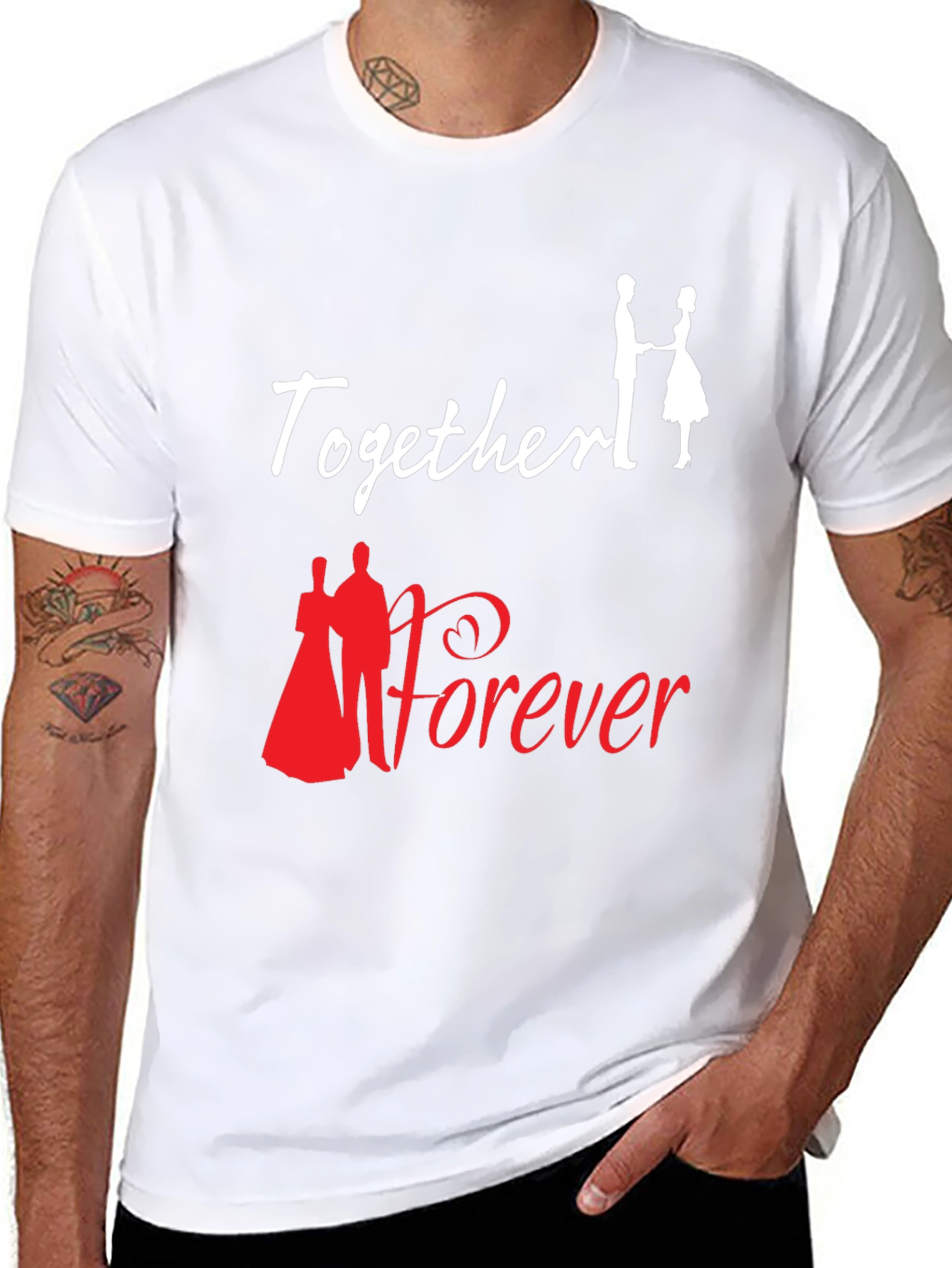 Together Forever Graphic T-Shirt Love Romance