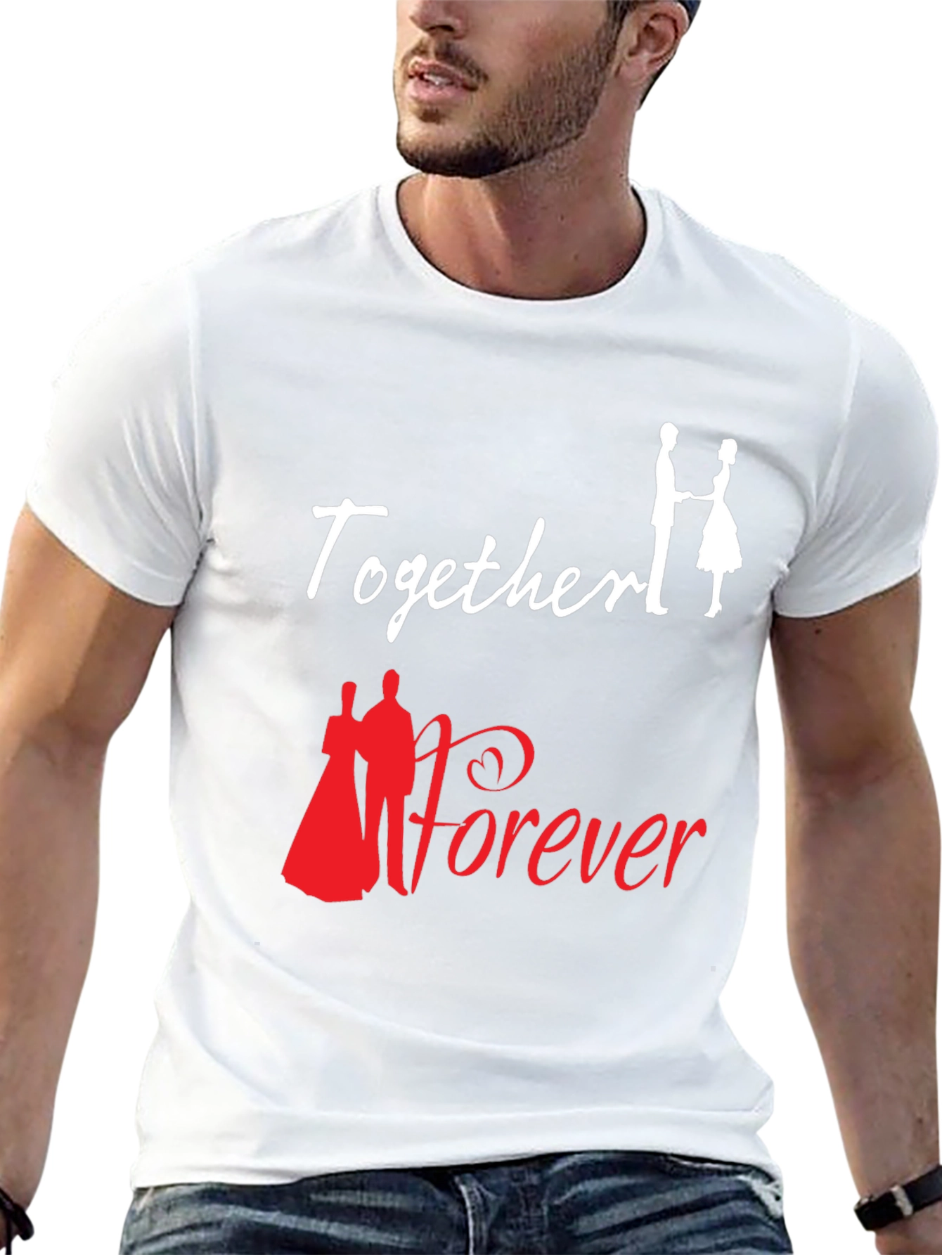Together Forever Graphic T-Shirt Love Romance