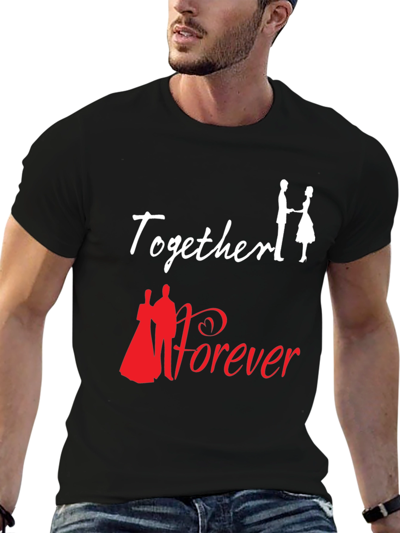 Together Forever Graphic T-Shirt Love Romance
