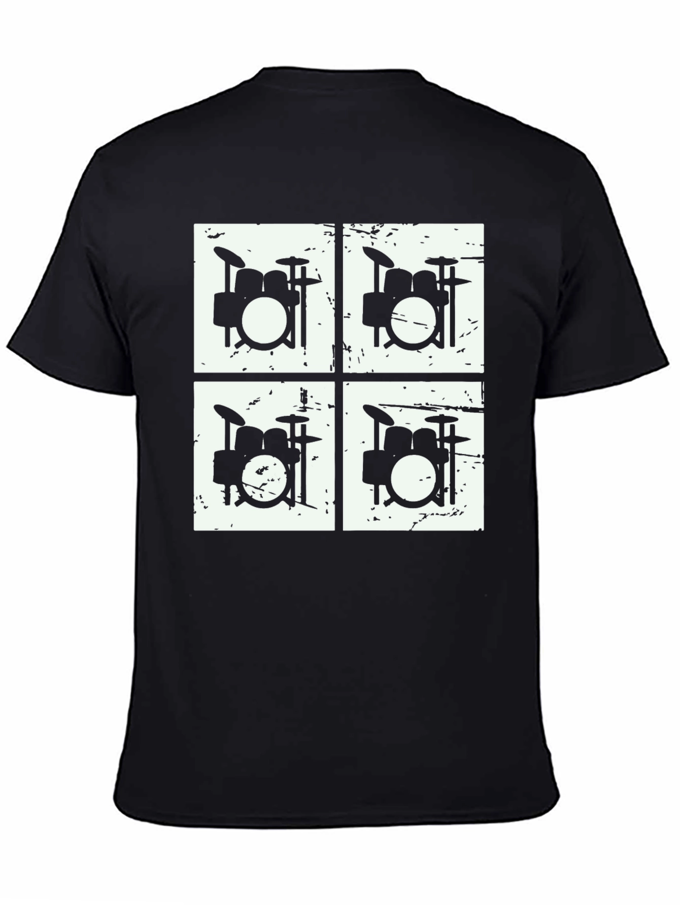 Drum Kit Graphic T-Shirt - Black