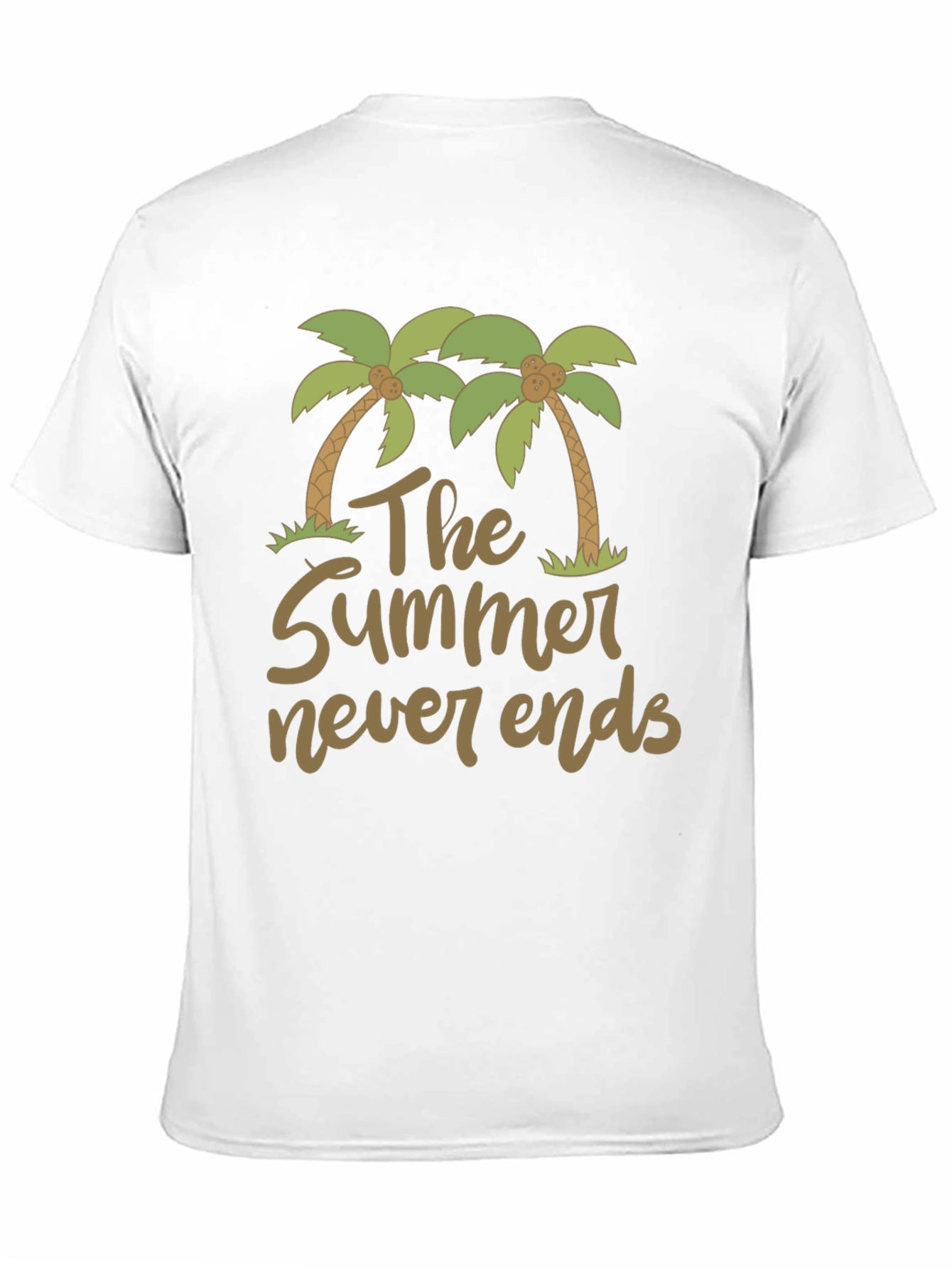 Summer Never Ends Palm Tree Graphic T-Shirt
