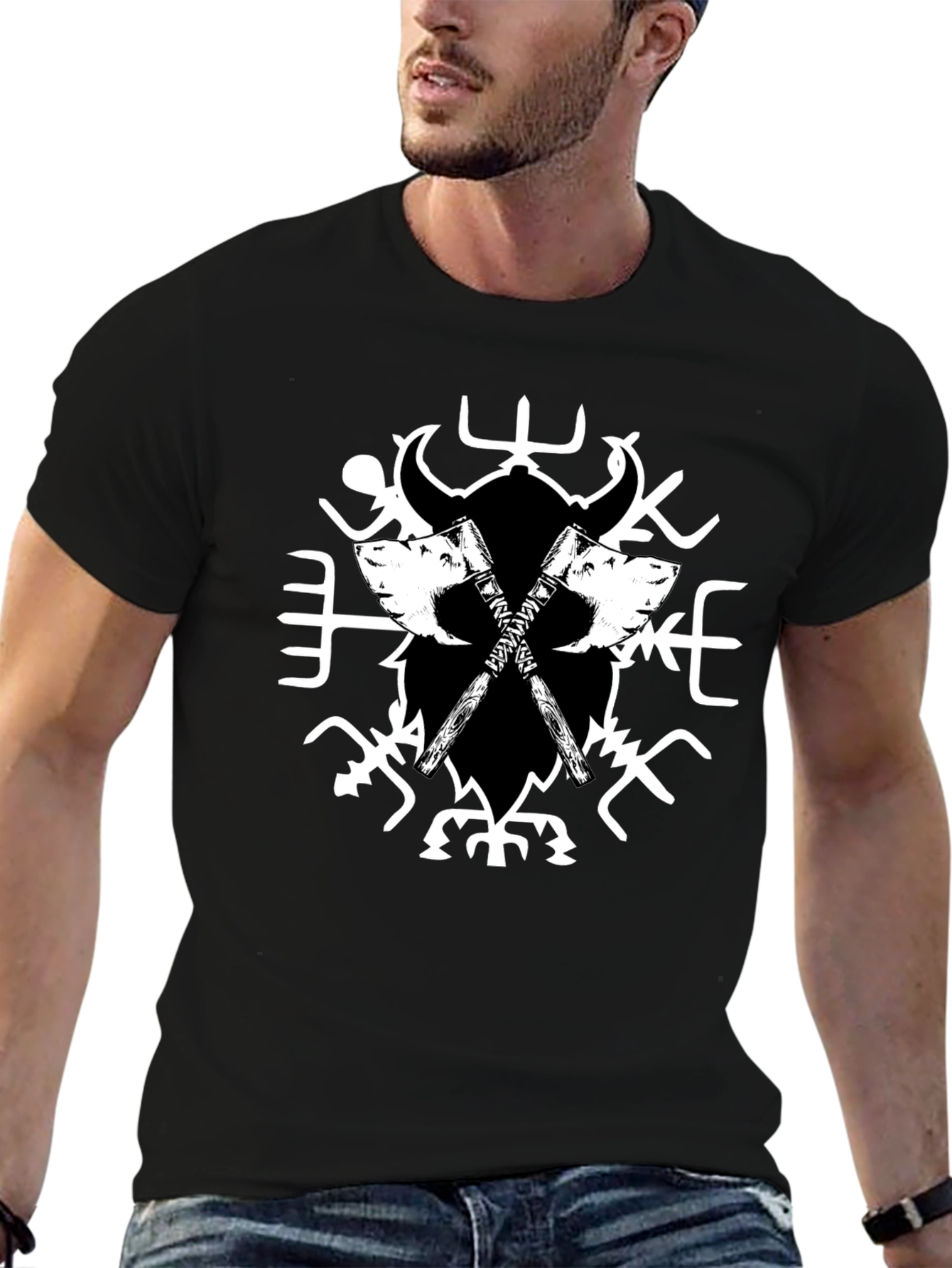 Viking Axe T-Shirt - Black