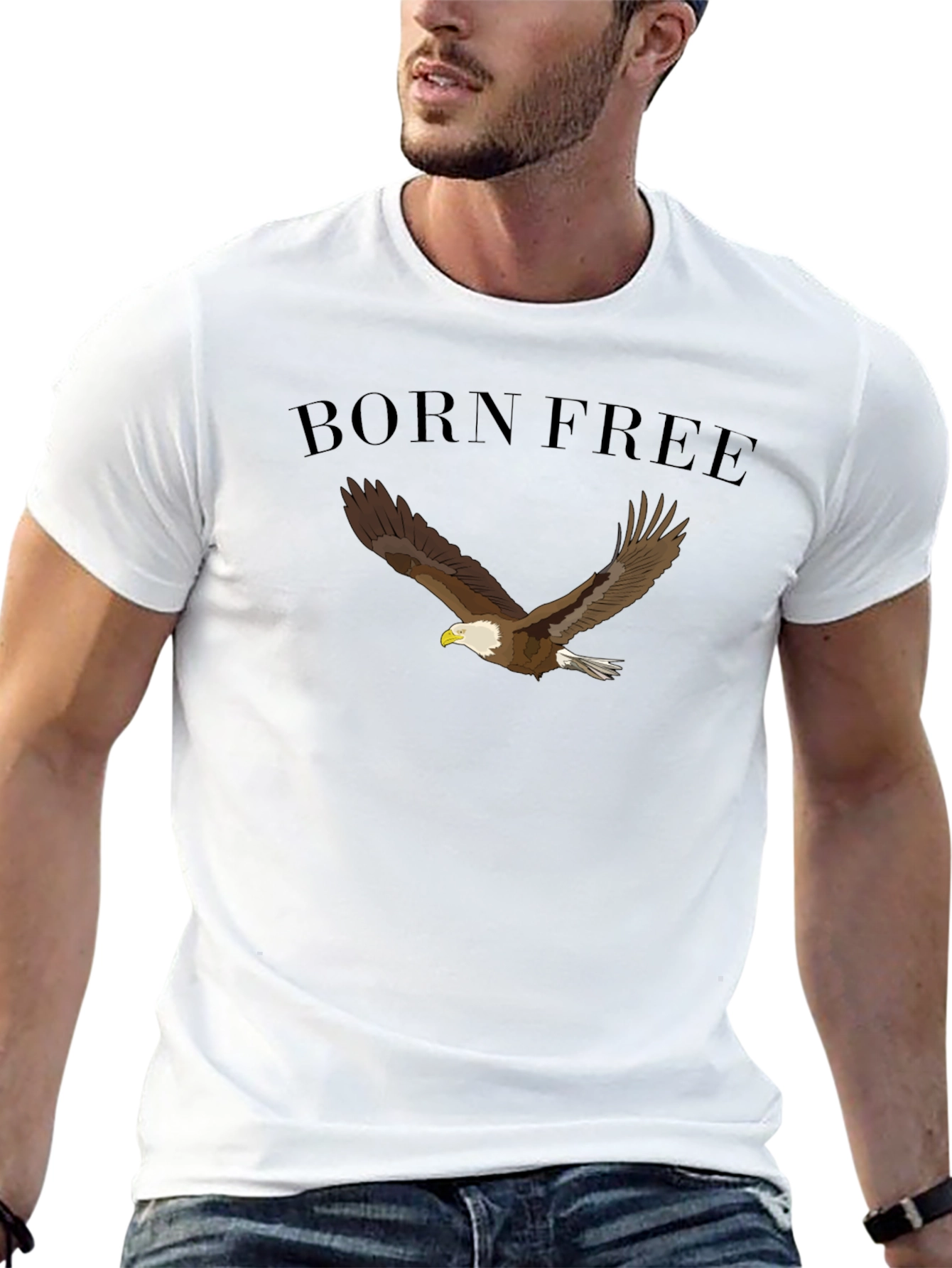 Born Free Eagle Graphic T-Shirt