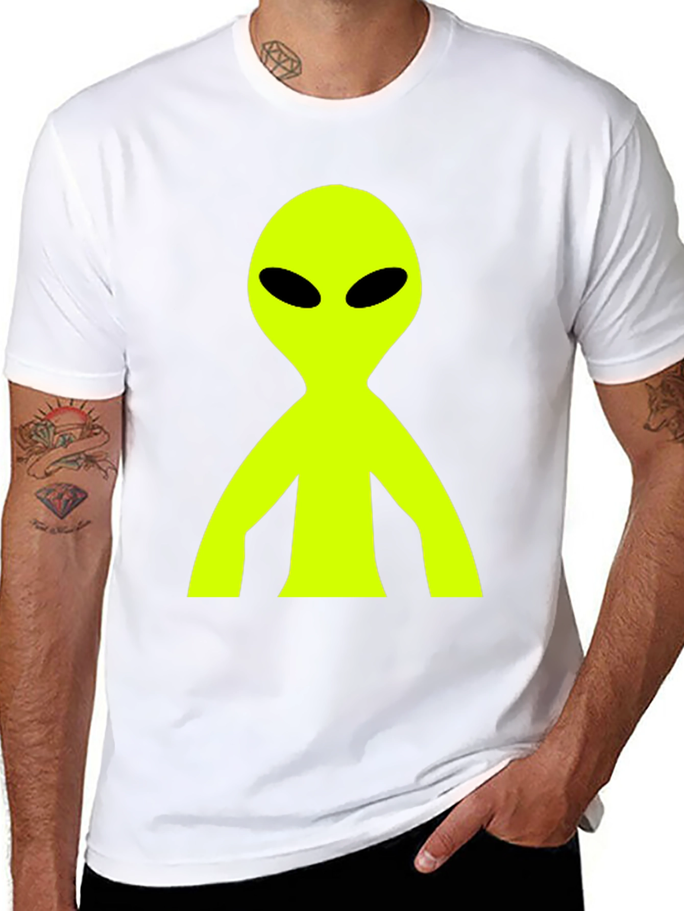 Alien Graphic T-Shirt - Black Cotton Tee
