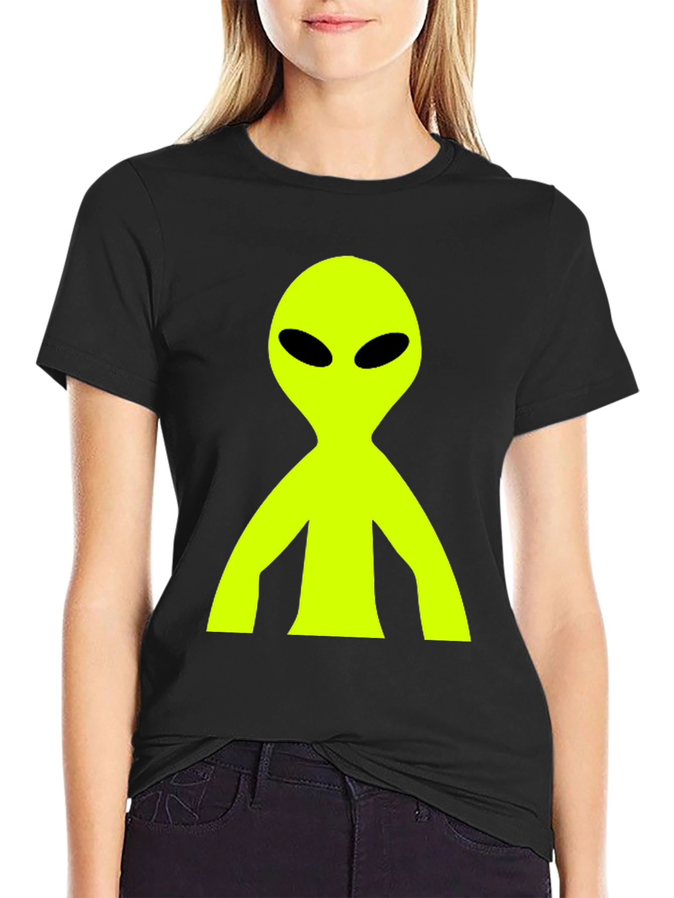 Alien Graphic T-Shirt - Black Cotton Tee
