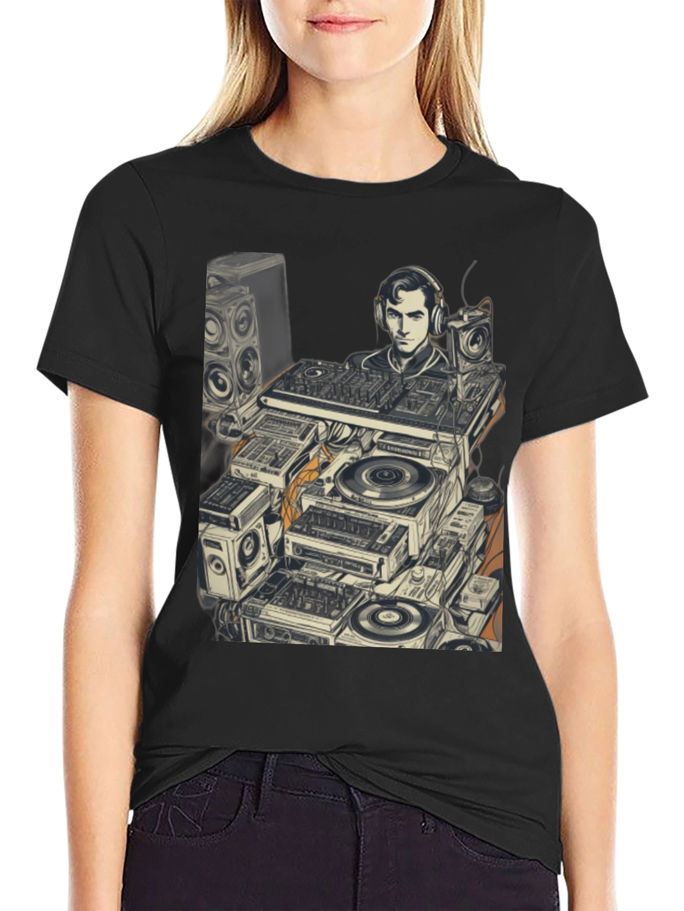 DJ Turntable Graphic Tee - Cool Music Lover Shirt