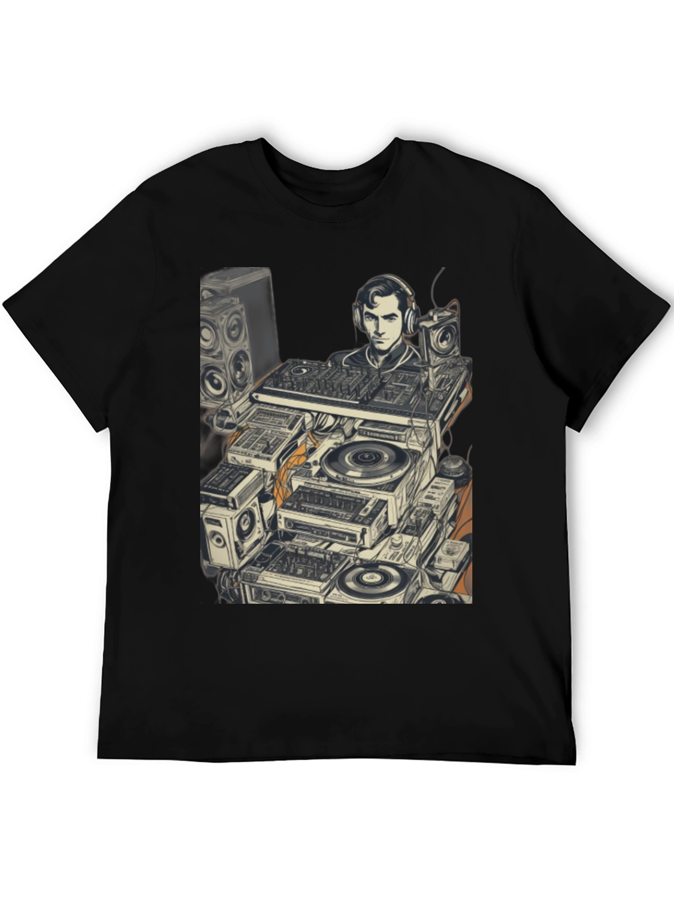 DJ Turntable Graphic Tee - Cool Music Lover Shirt