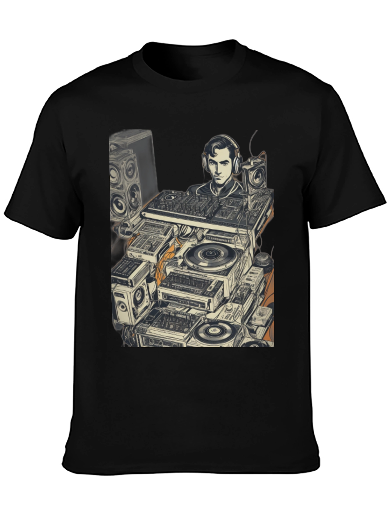 DJ Turntable Graphic Tee - Cool Music Lover Shirt