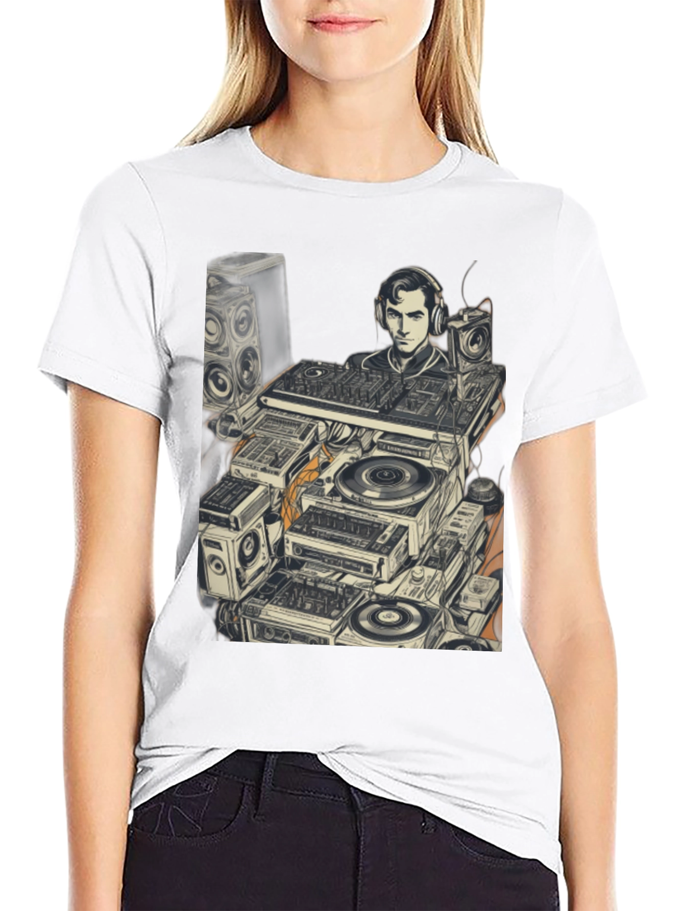 DJ Turntable Graphic Tee - Cool Music Lover Shirt