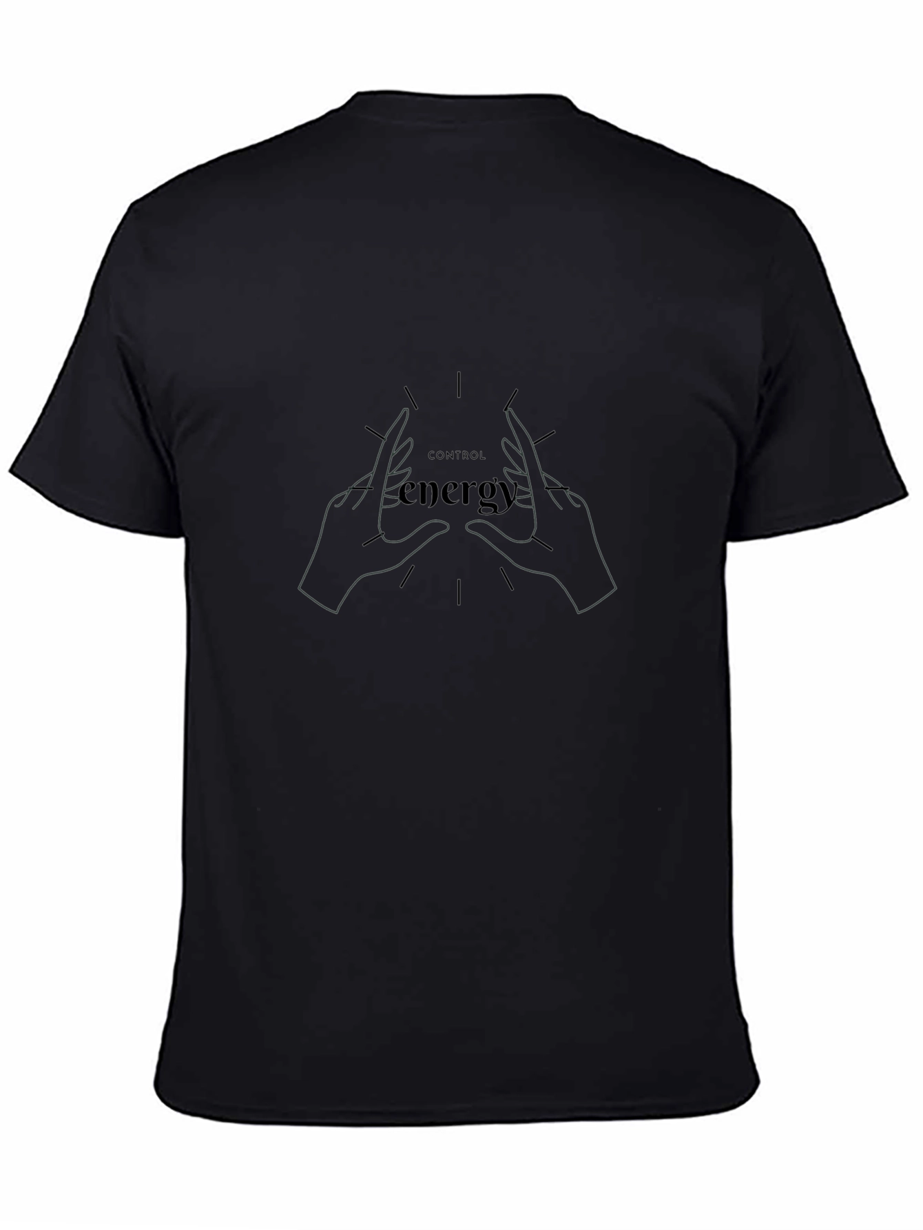 Energy Hands Graphic Tee - Black Cotton Comfort