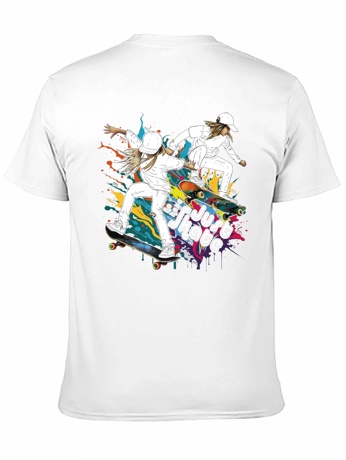 Skater Style Tee - Just Skate Graphic T-Shirt