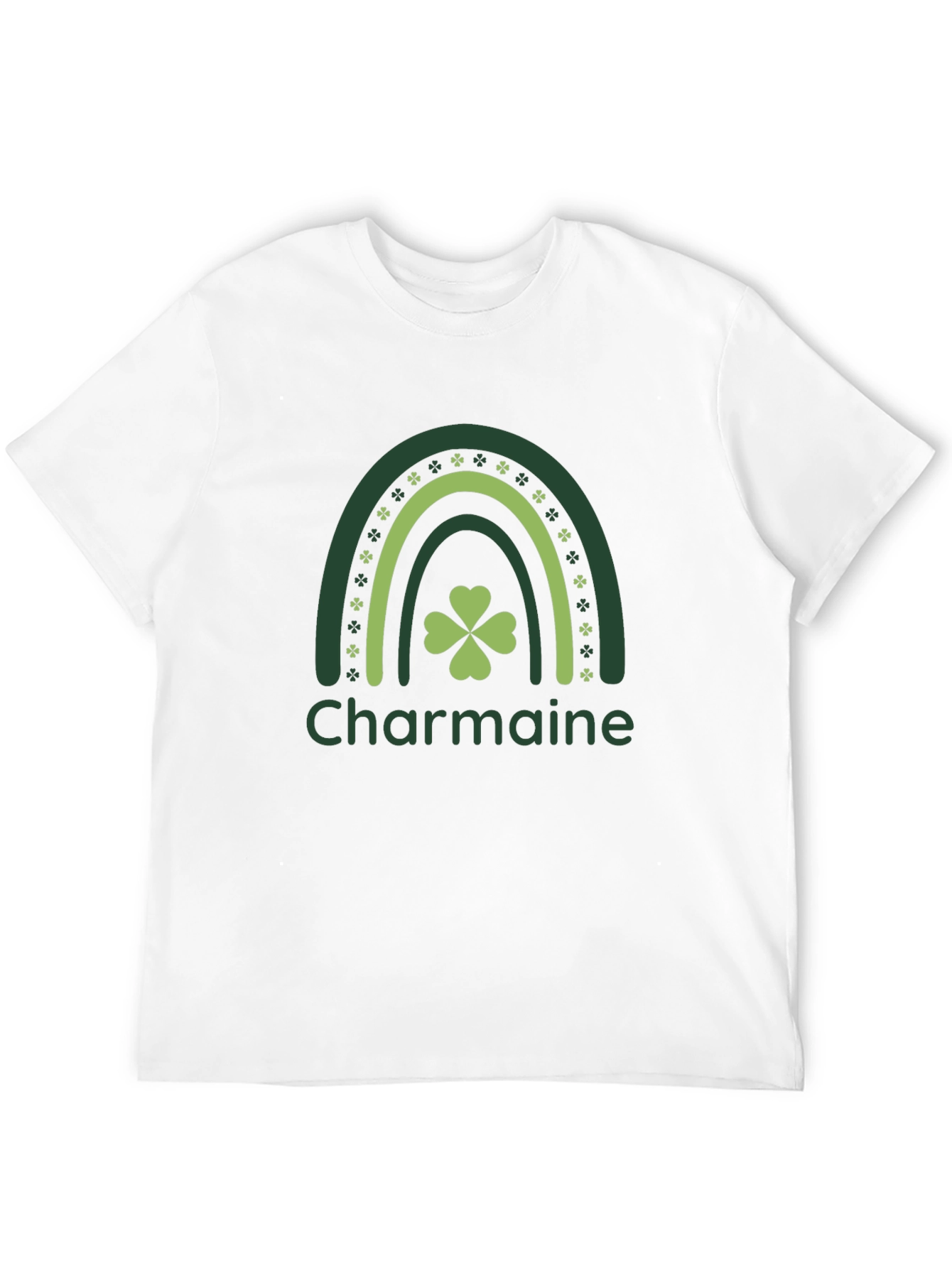 Charmaine Rainbow Shamrock St. Patricks Day T-Shirt