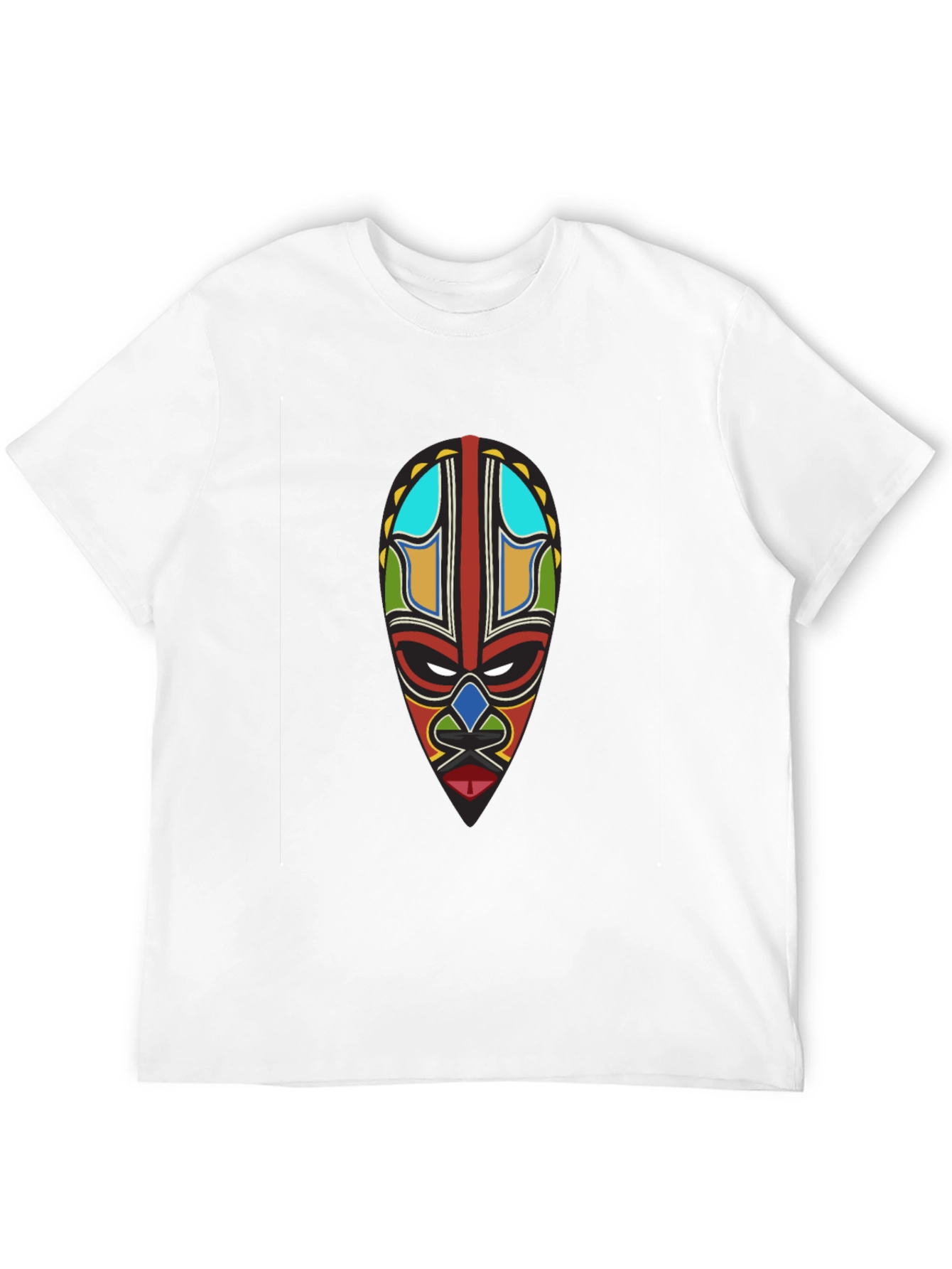 Tribal Mask Graphic Black T-Shirt