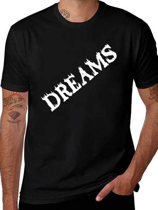 Dreams Graphic Tee - Black Short Sleeve Casual Shirt