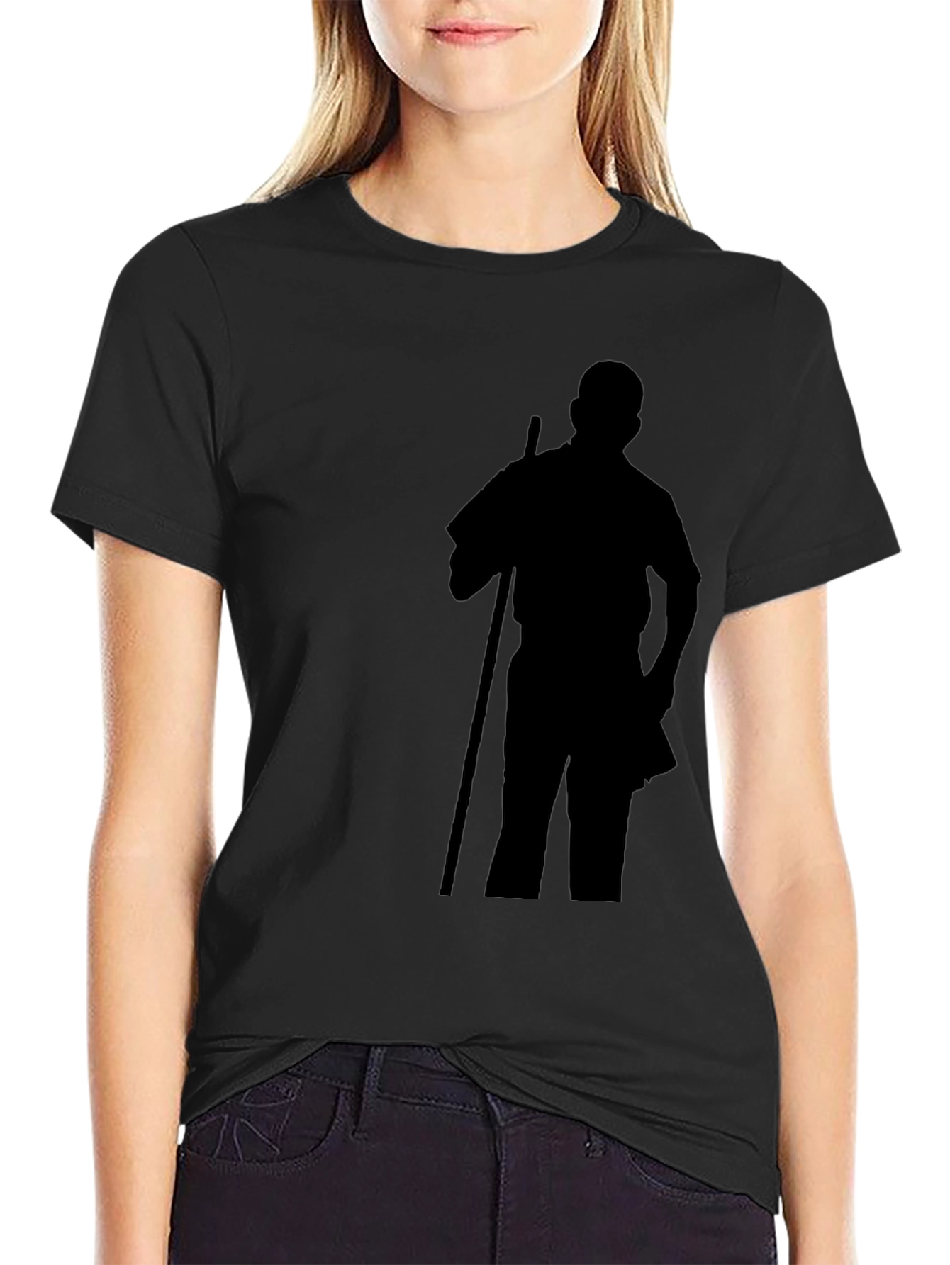 Silhouette Graphic Tee - Casual Black T-Shirt