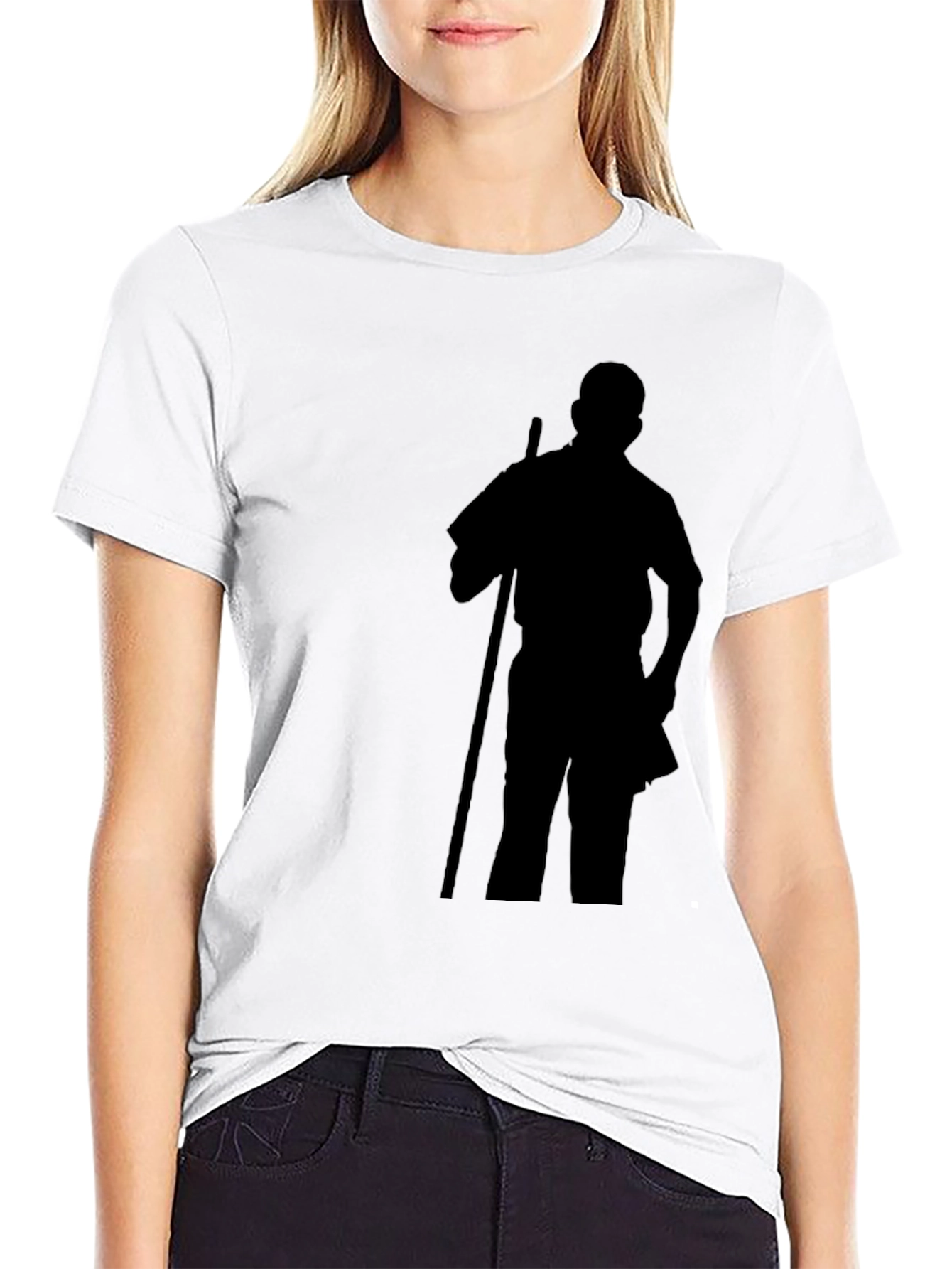 Silhouette Graphic Tee - Casual Black T-Shirt