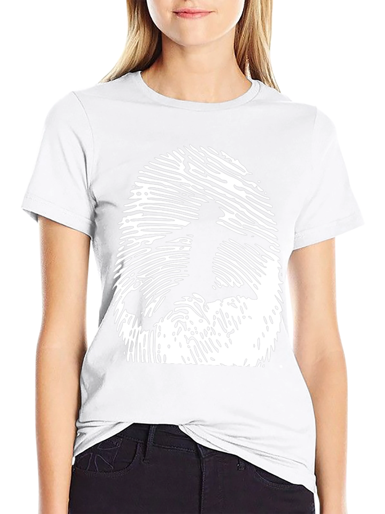 Soccer Fingerprint Graphic Tee - Black Cotton T-Shirt