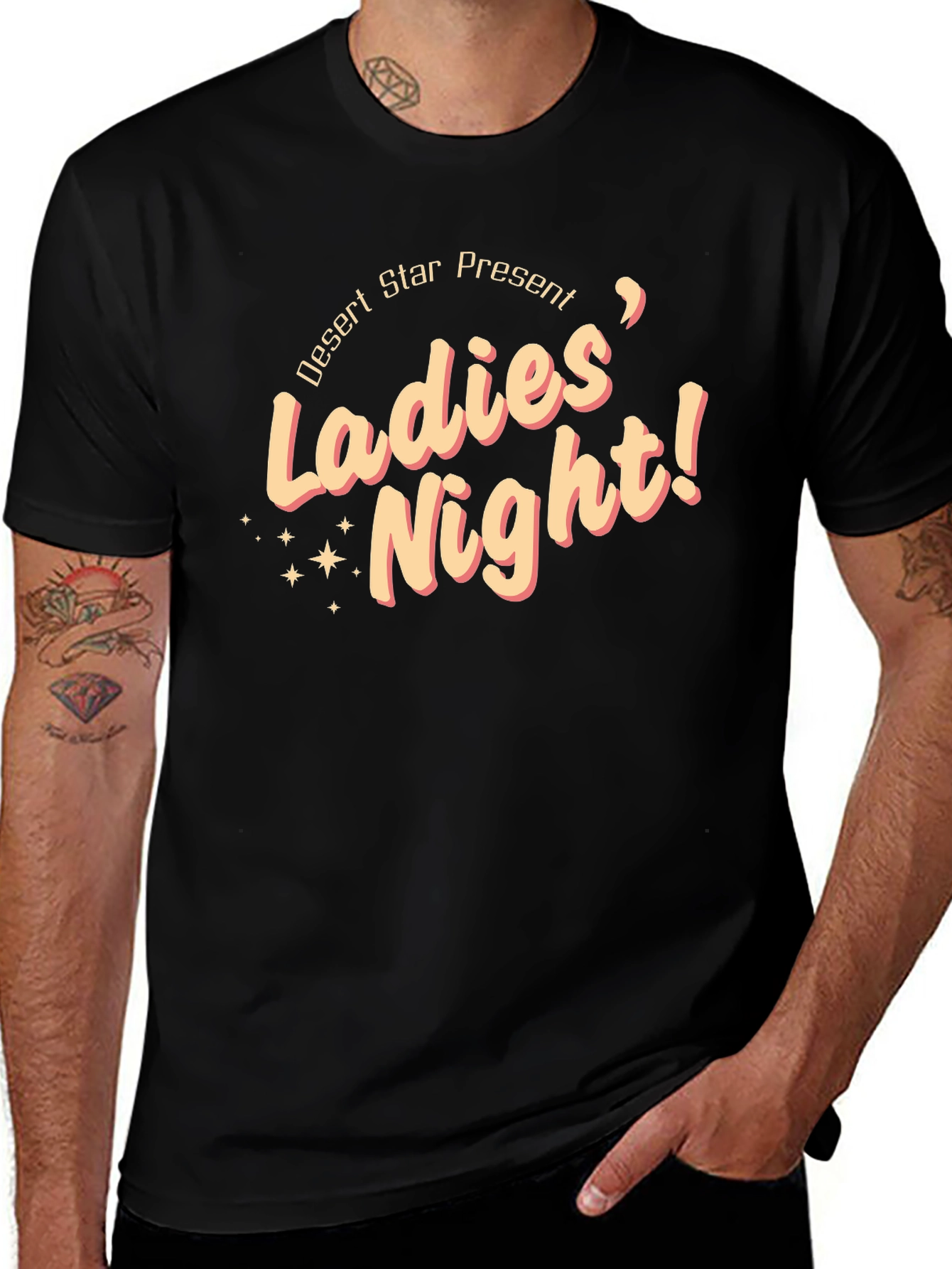 Desert Star Ladies Night Black T-Shirt