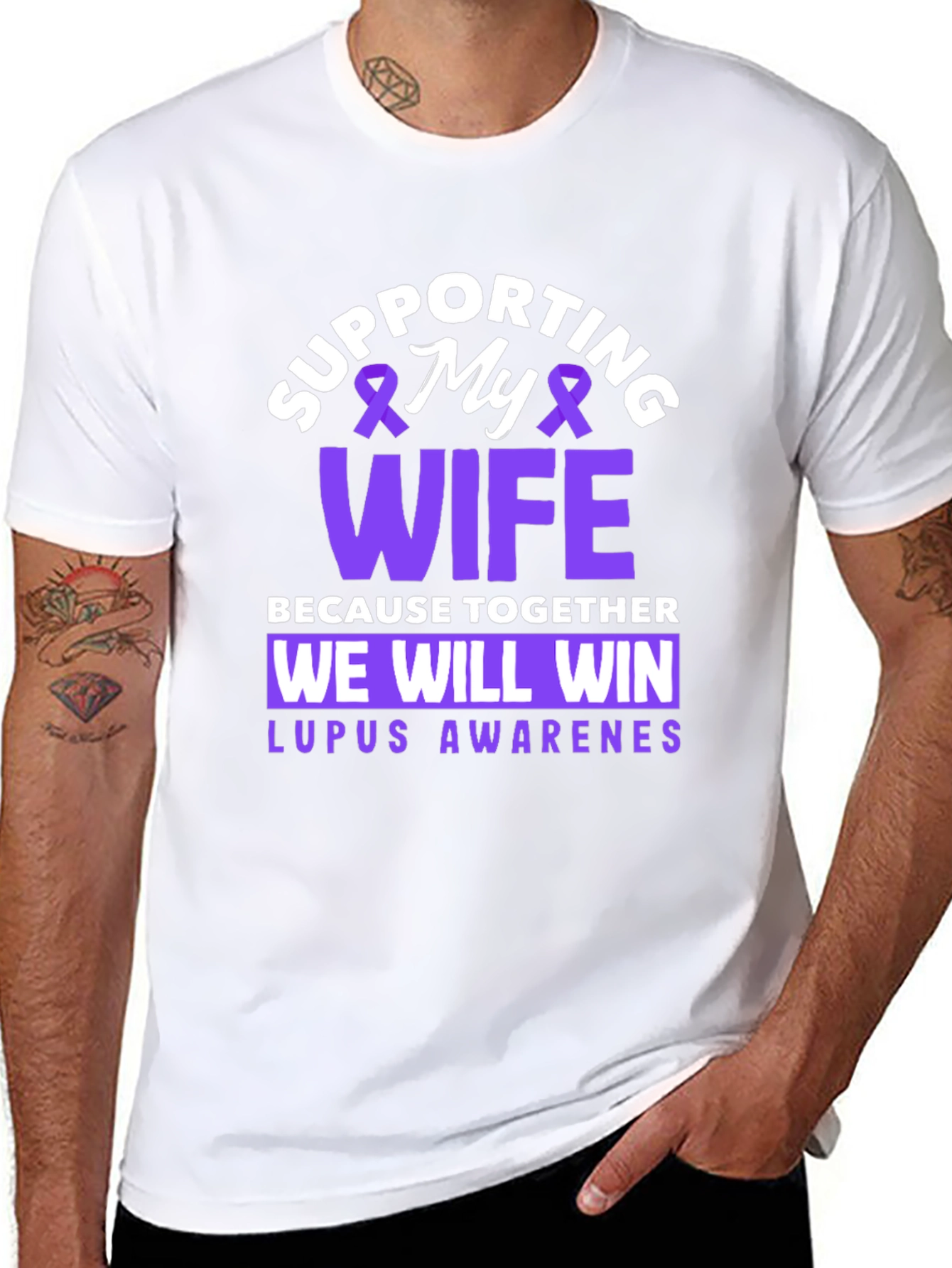 Supporting My Wife Lupus Awareness T-Shirt