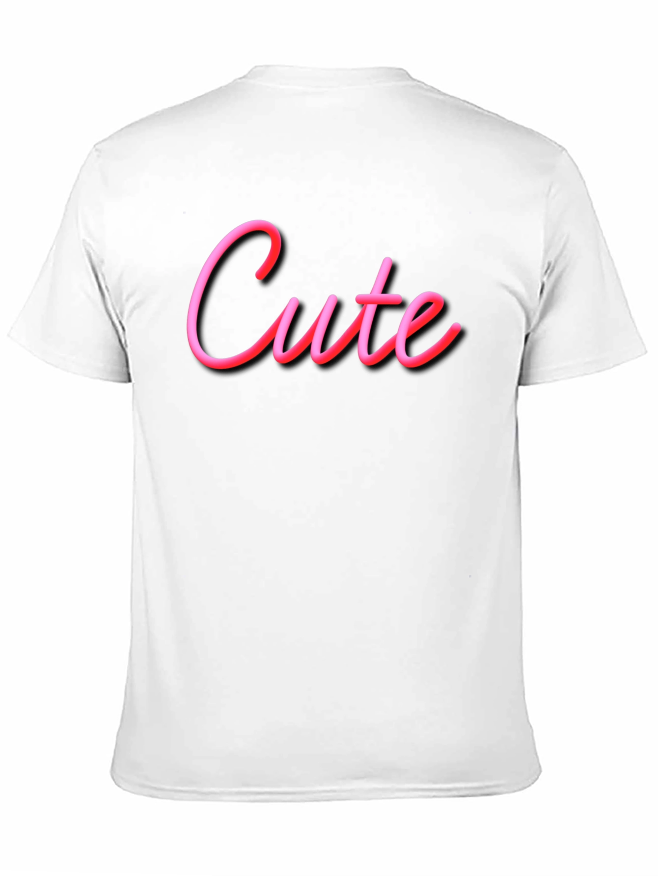 Cute Graphic Tee - Soft Black Cotton T-Shirt
