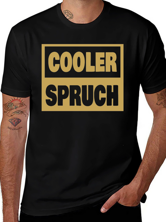 Cooler Spruch Graphic Tee - Black Cotton Casual Shirt