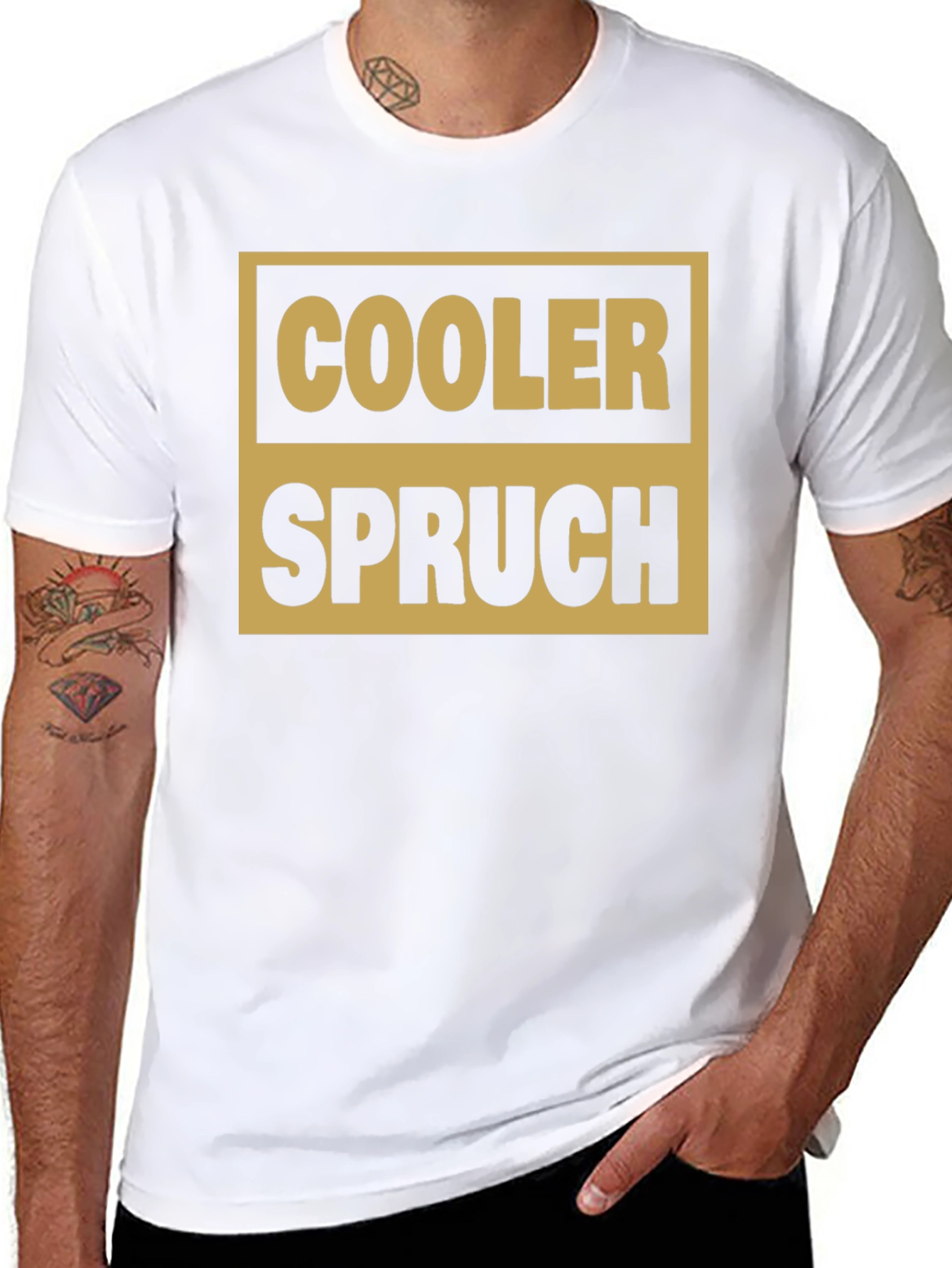 Cooler Spruch Graphic Tee - Black Cotton Casual Shirt