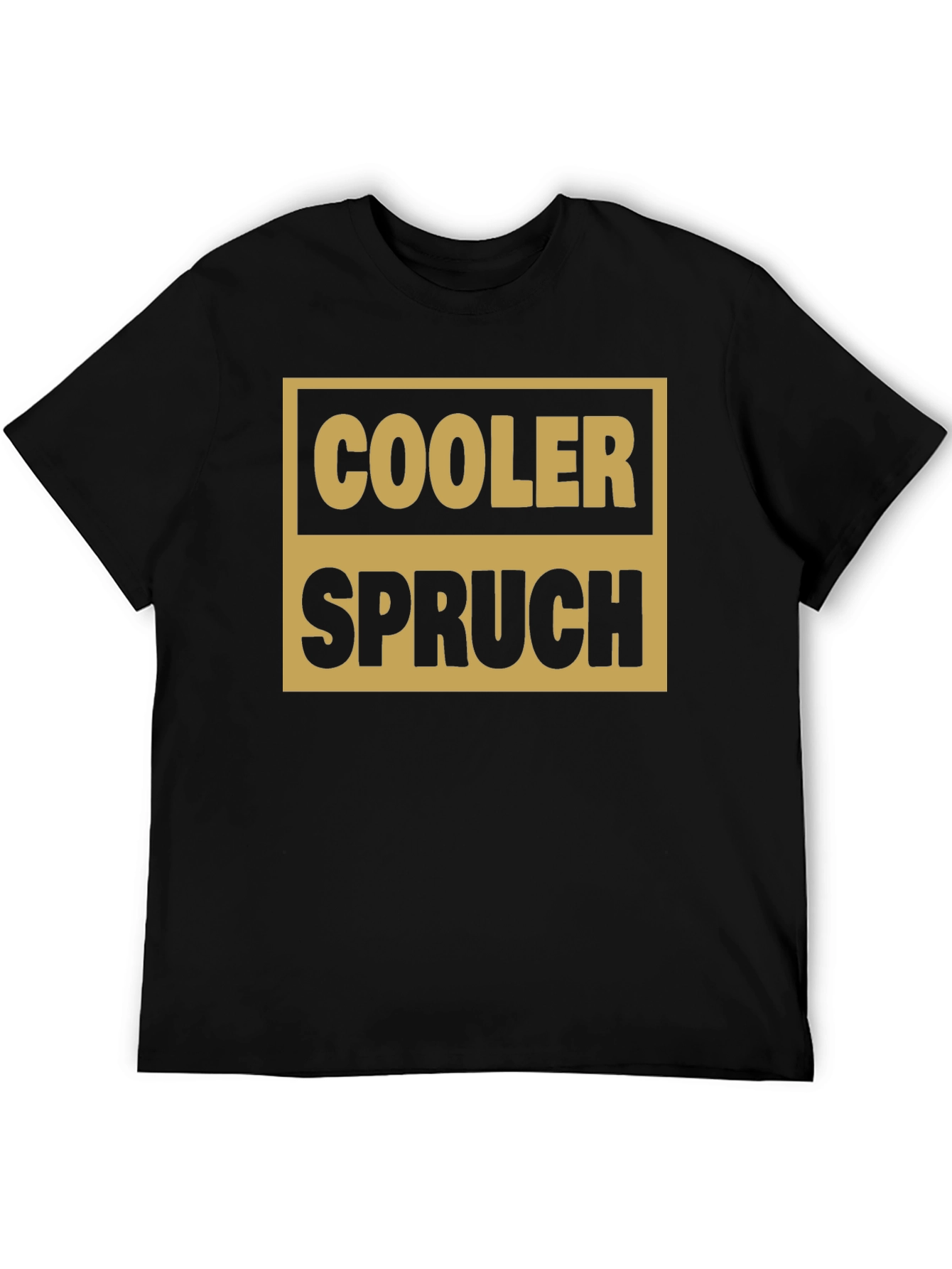 Cooler Spruch Graphic Tee - Black Cotton Casual Shirt