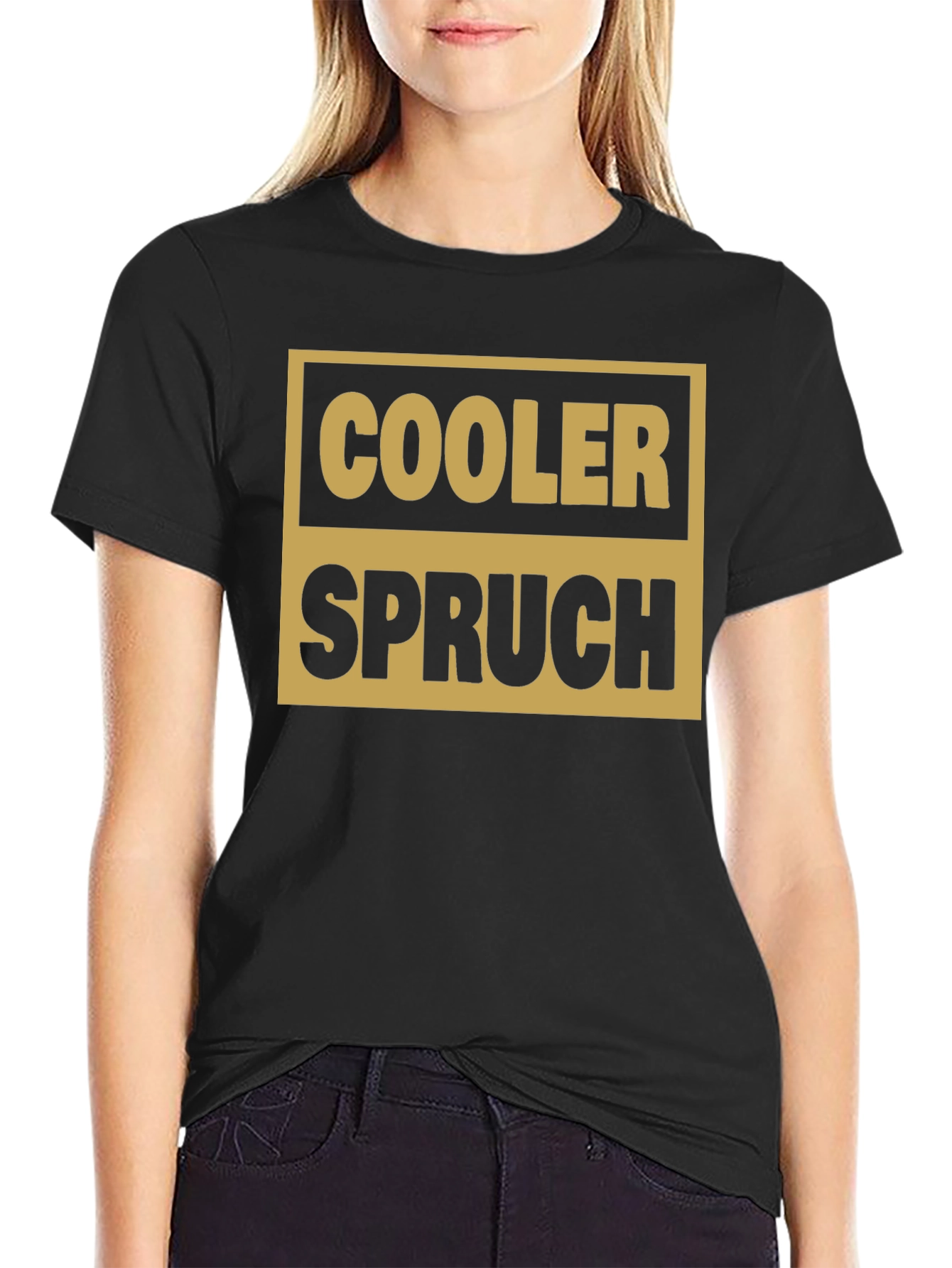 Cooler Spruch Graphic Tee - Black Cotton Casual Shirt