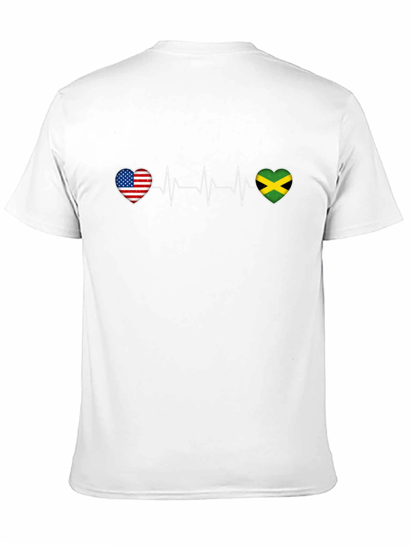 USA Jamaica Heartbeat Graphic T-Shirt