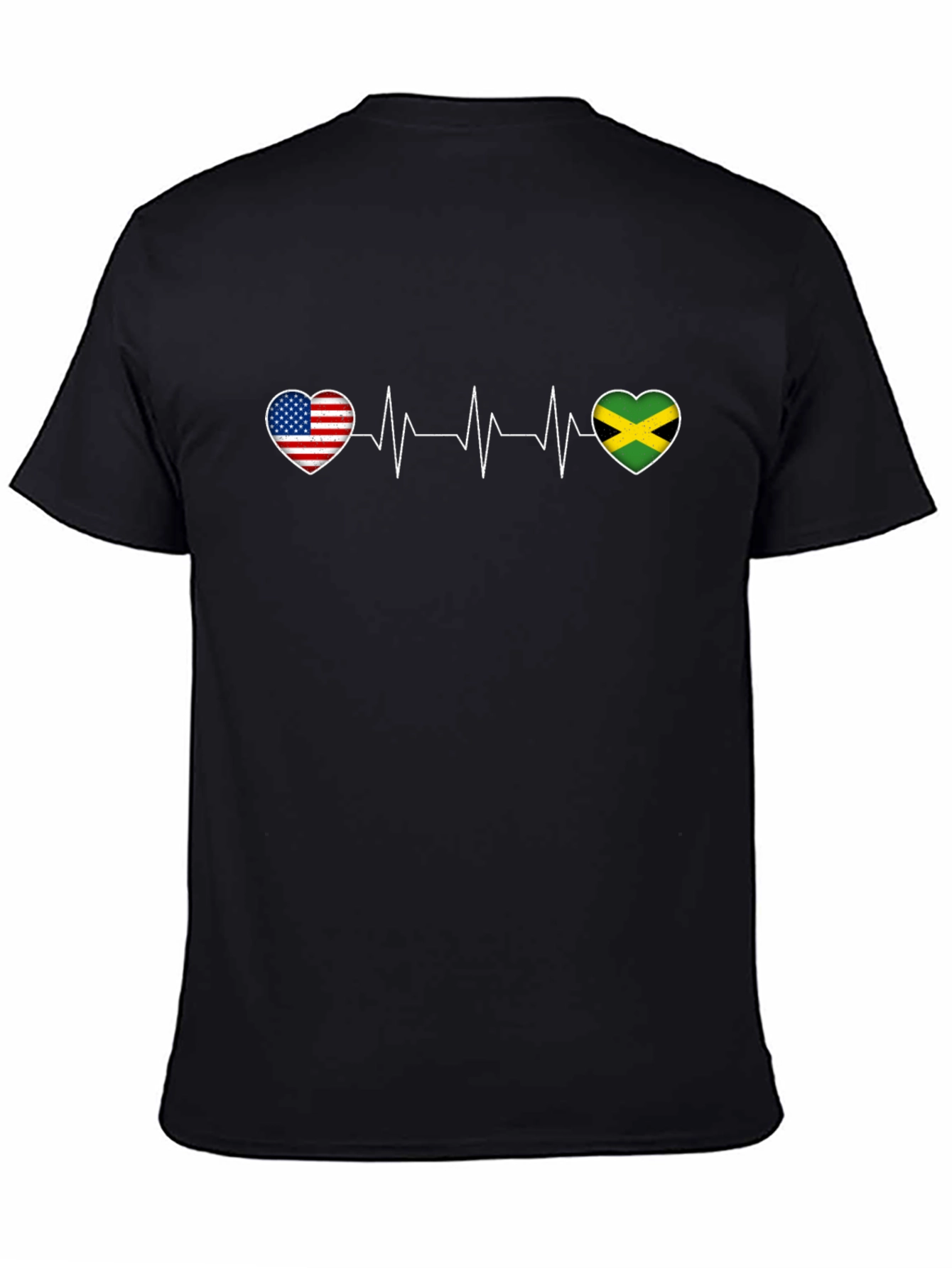 USA Jamaica Heartbeat Graphic T-Shirt