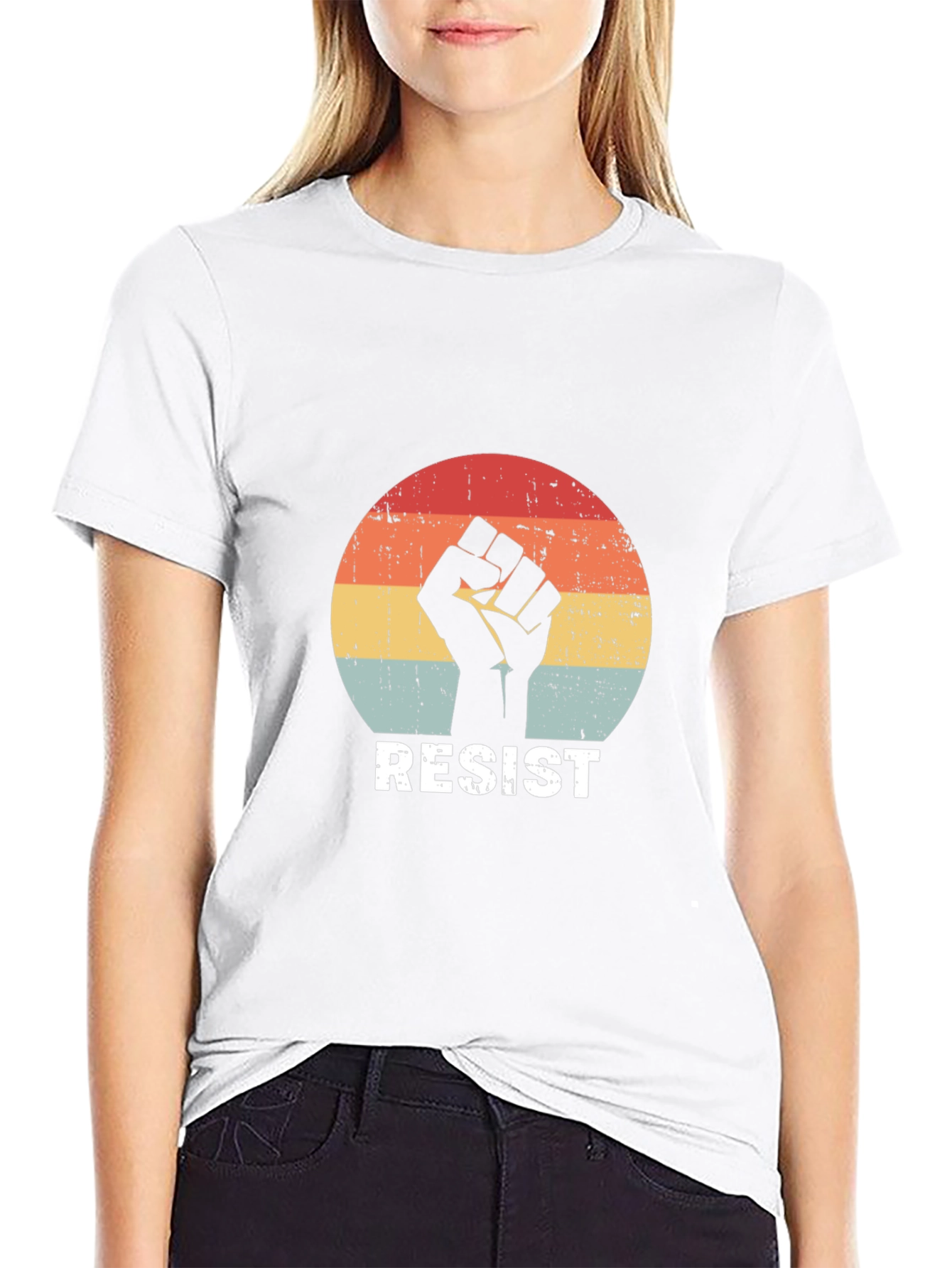 Resist Fist Graphic Tee - Retro Style Activism Shirt