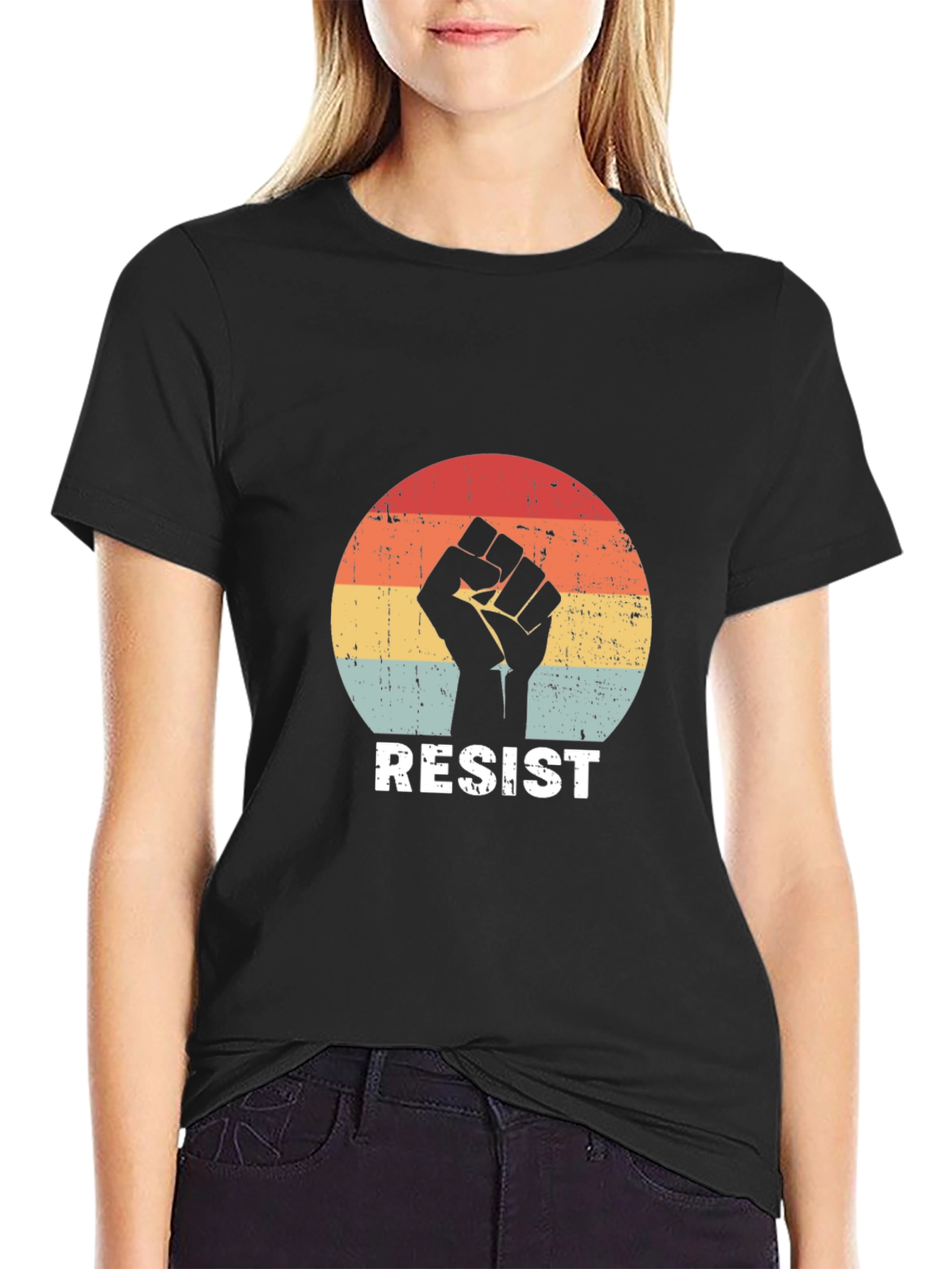 Resist Fist Graphic Tee - Retro Style Activism Shirt