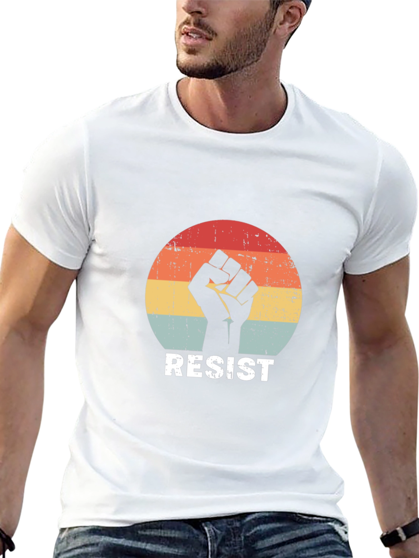 Resist Fist Graphic Tee - Retro Style Activism Shirt