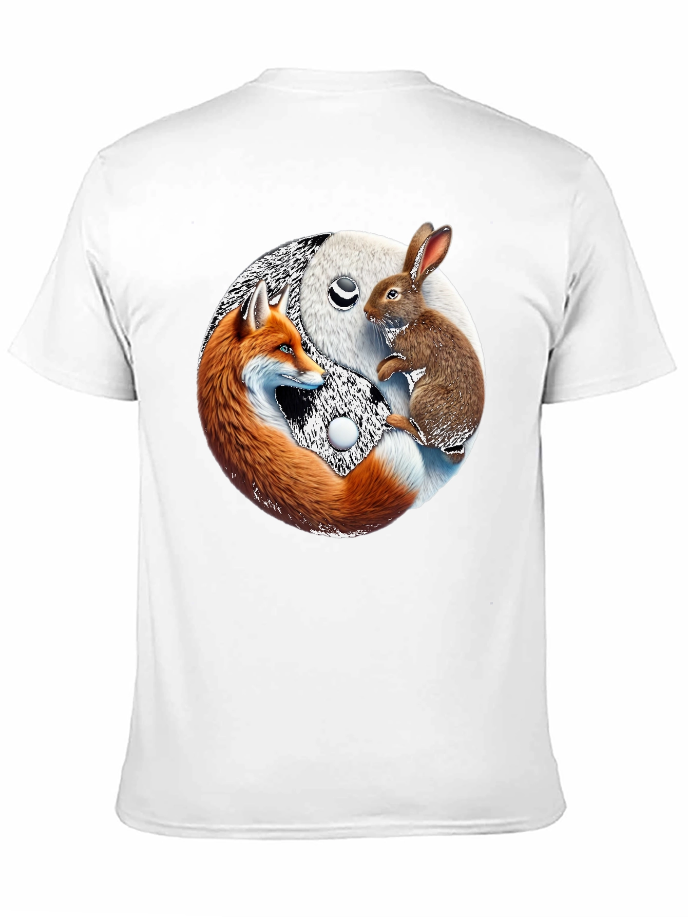 Yin Yang Fox & Rabbit Graphic Tee
