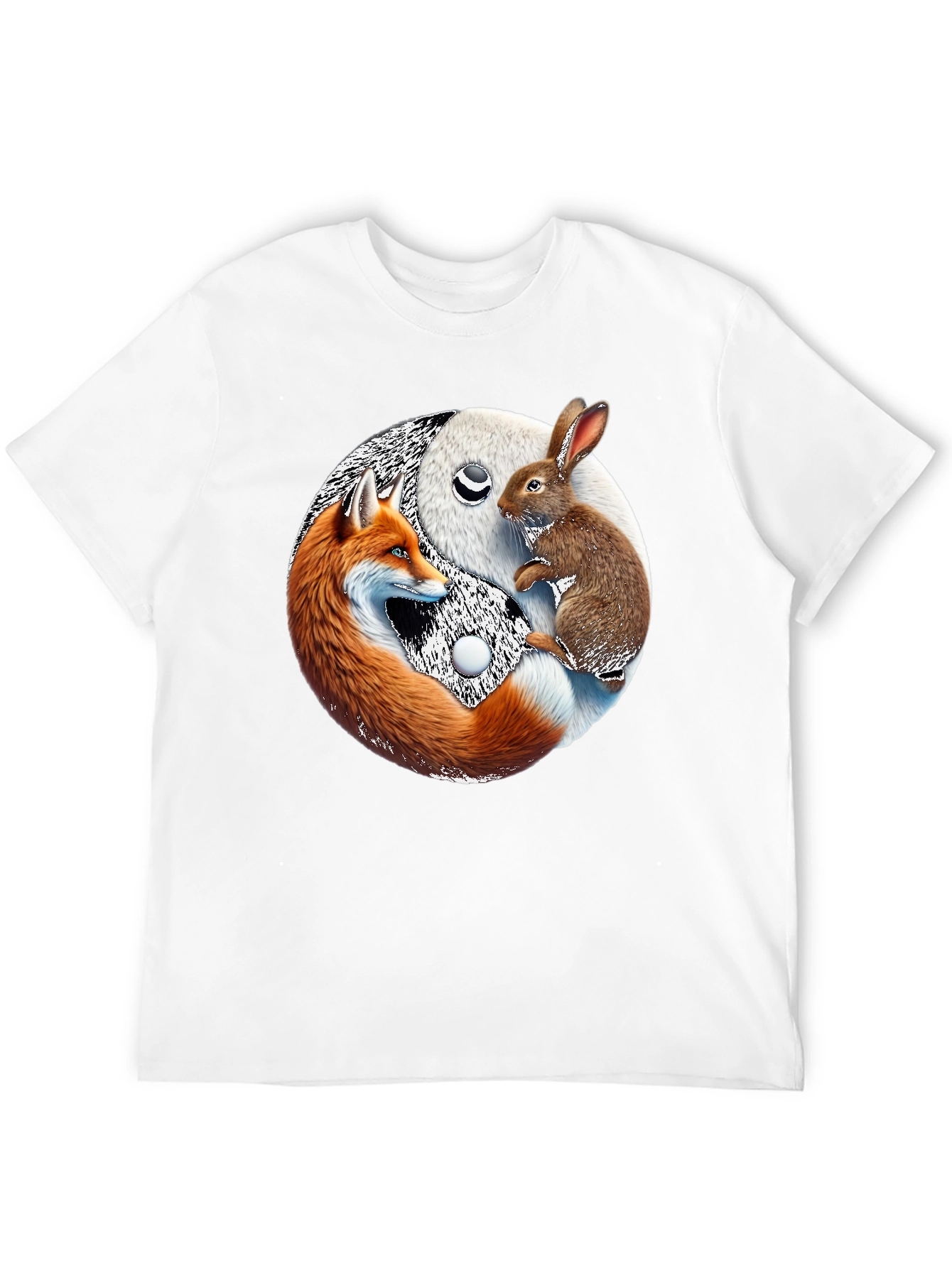 Yin Yang Fox & Rabbit Graphic Tee