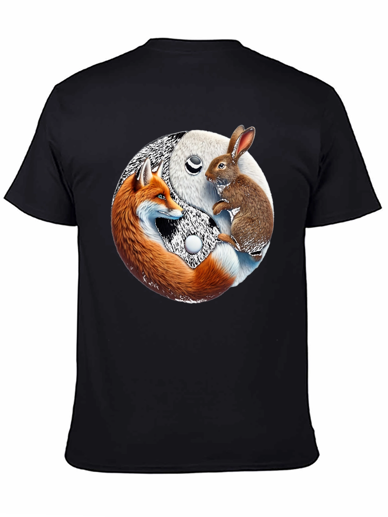Yin Yang Fox & Rabbit Graphic Tee