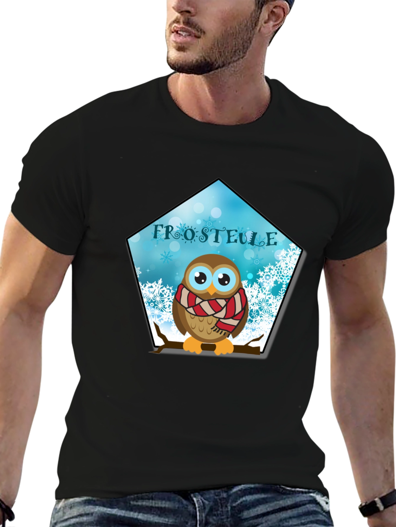 Winter Owl Graphic Tee - Frosteule Design