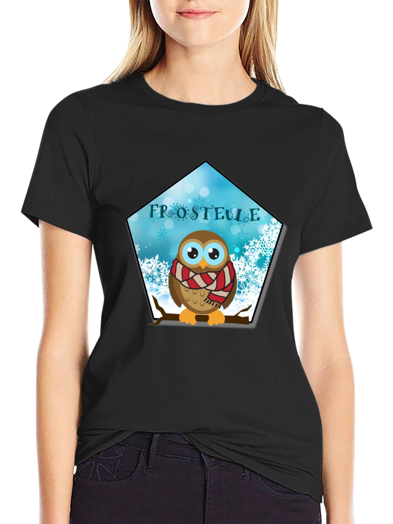 Winter Owl Graphic Tee - Frosteule Design