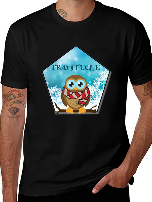 Winter Owl Graphic Tee - Frosteule Design