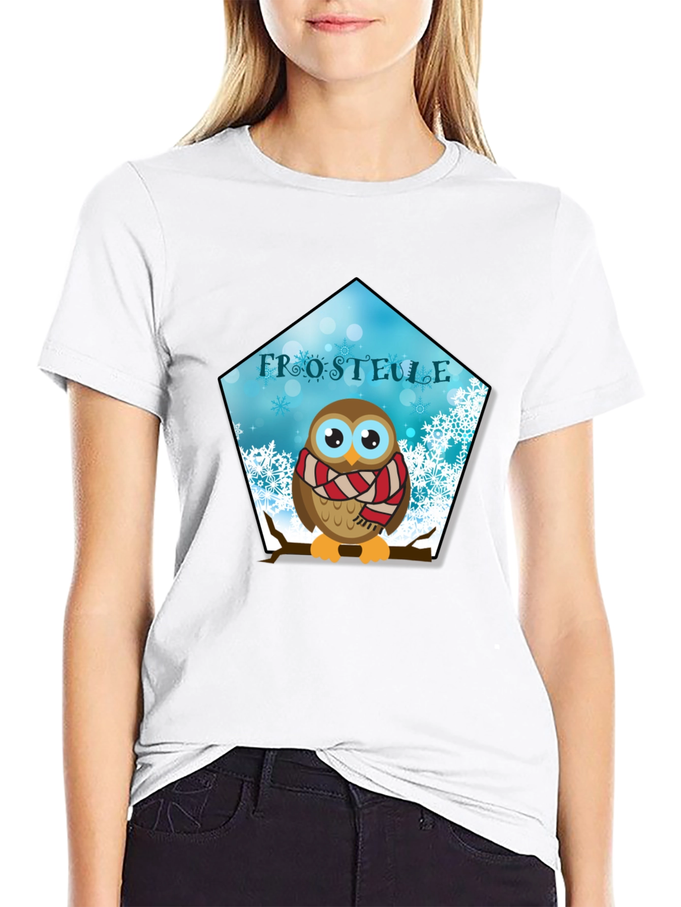 Winter Owl Graphic Tee - Frosteule Design