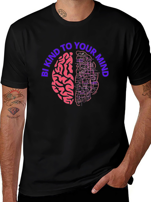 Be Kind To Your Mind Graphic Tee - Brain Circuit Design