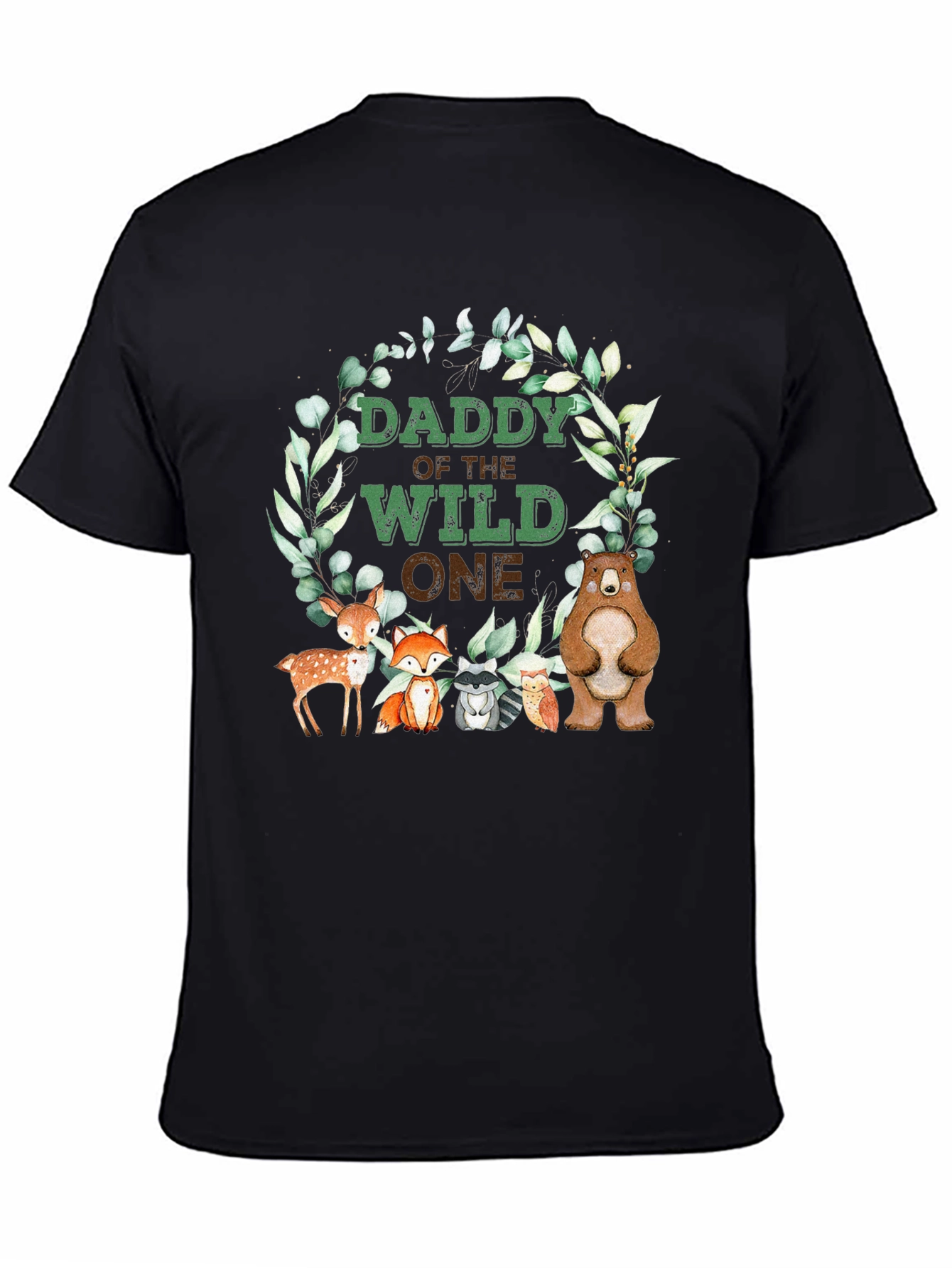 Daddy of the Wild One Woodland Animals T-Shirt