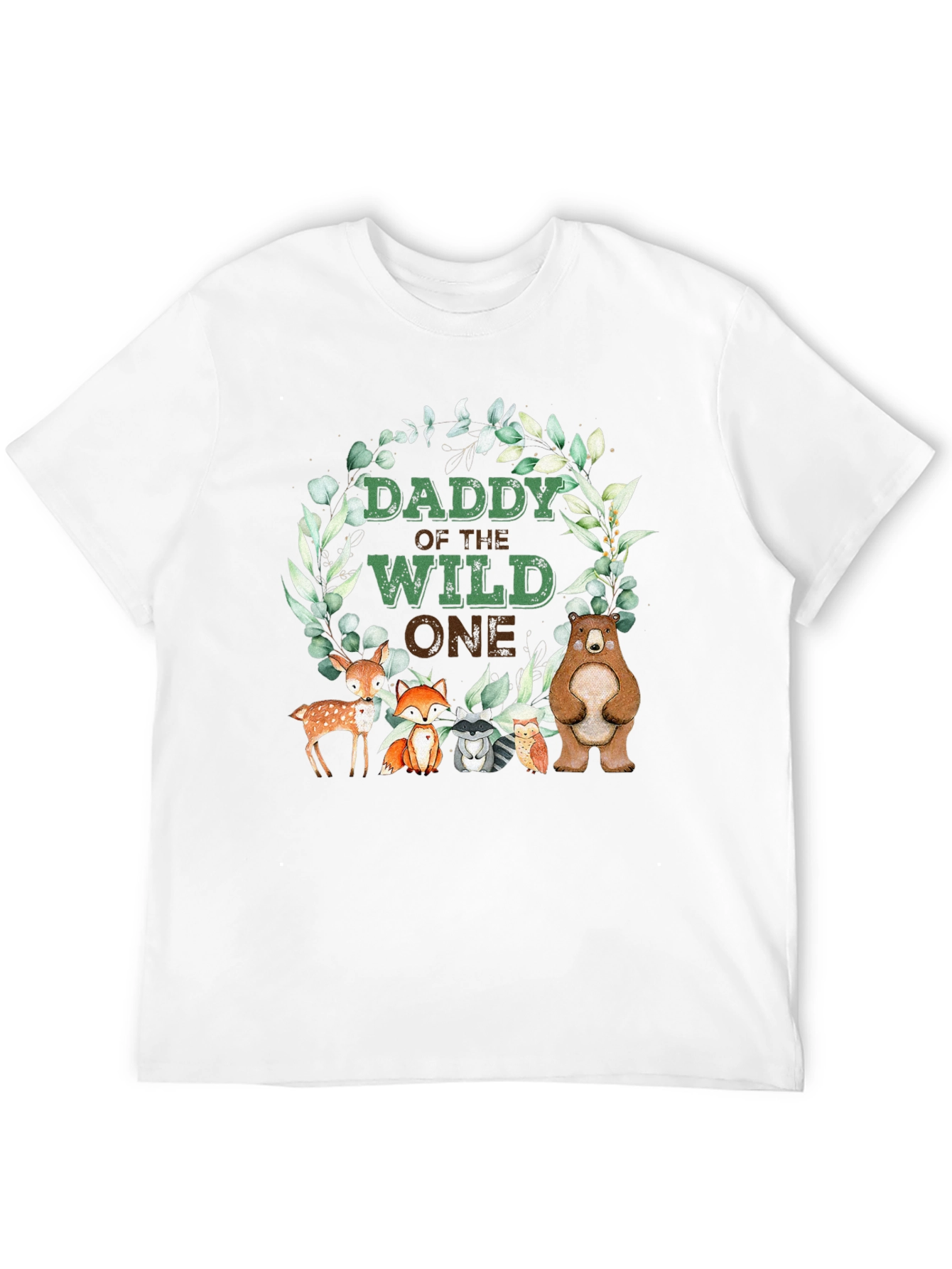 Daddy of the Wild One Woodland Animals T-Shirt
