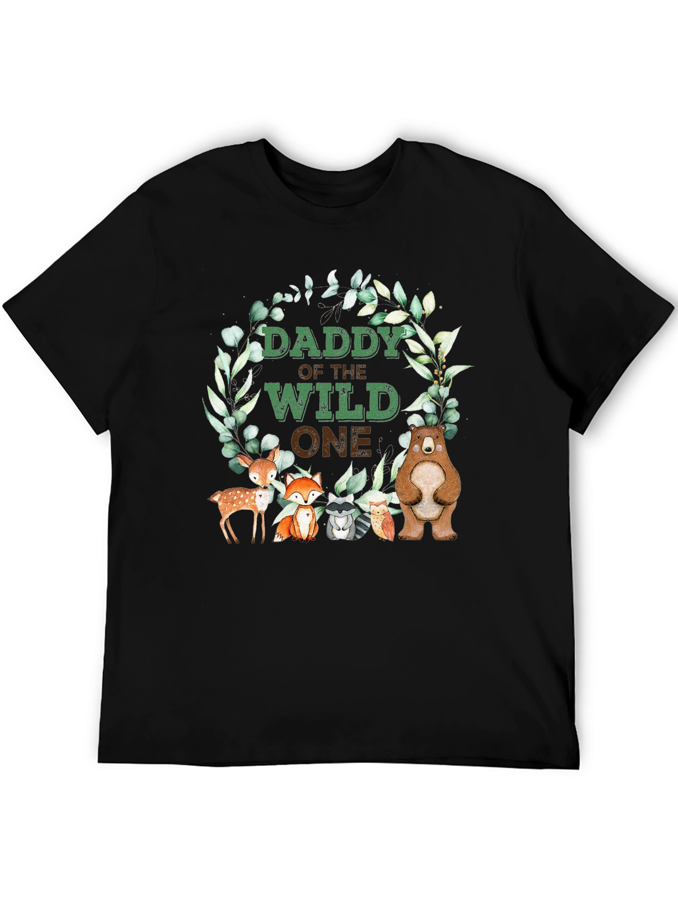 Daddy of the Wild One Woodland Animals T-Shirt
