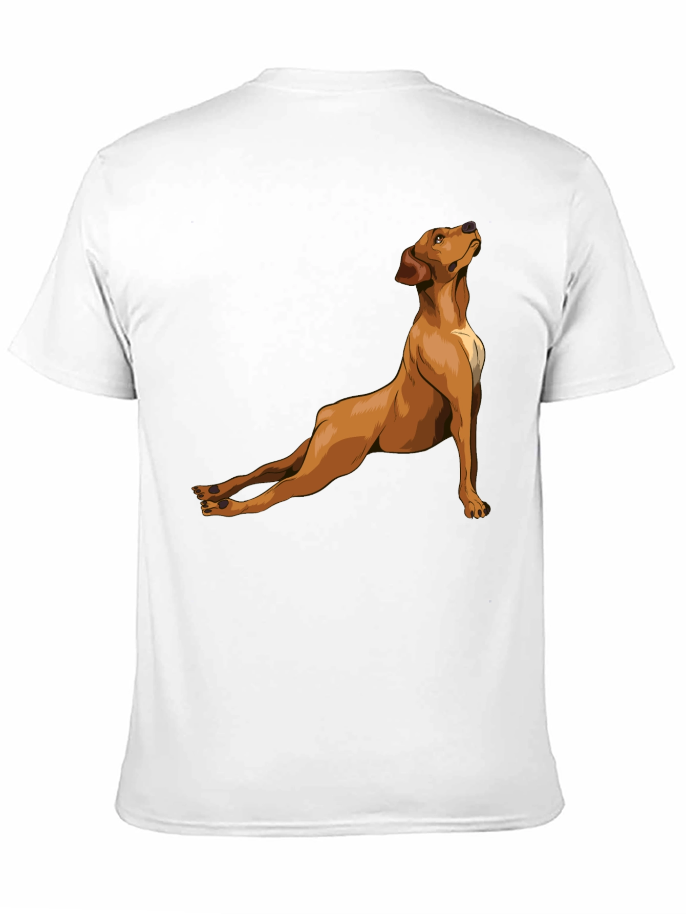 Dog Yoga Pose Graphic Tee - Black Cotton T-Shirt