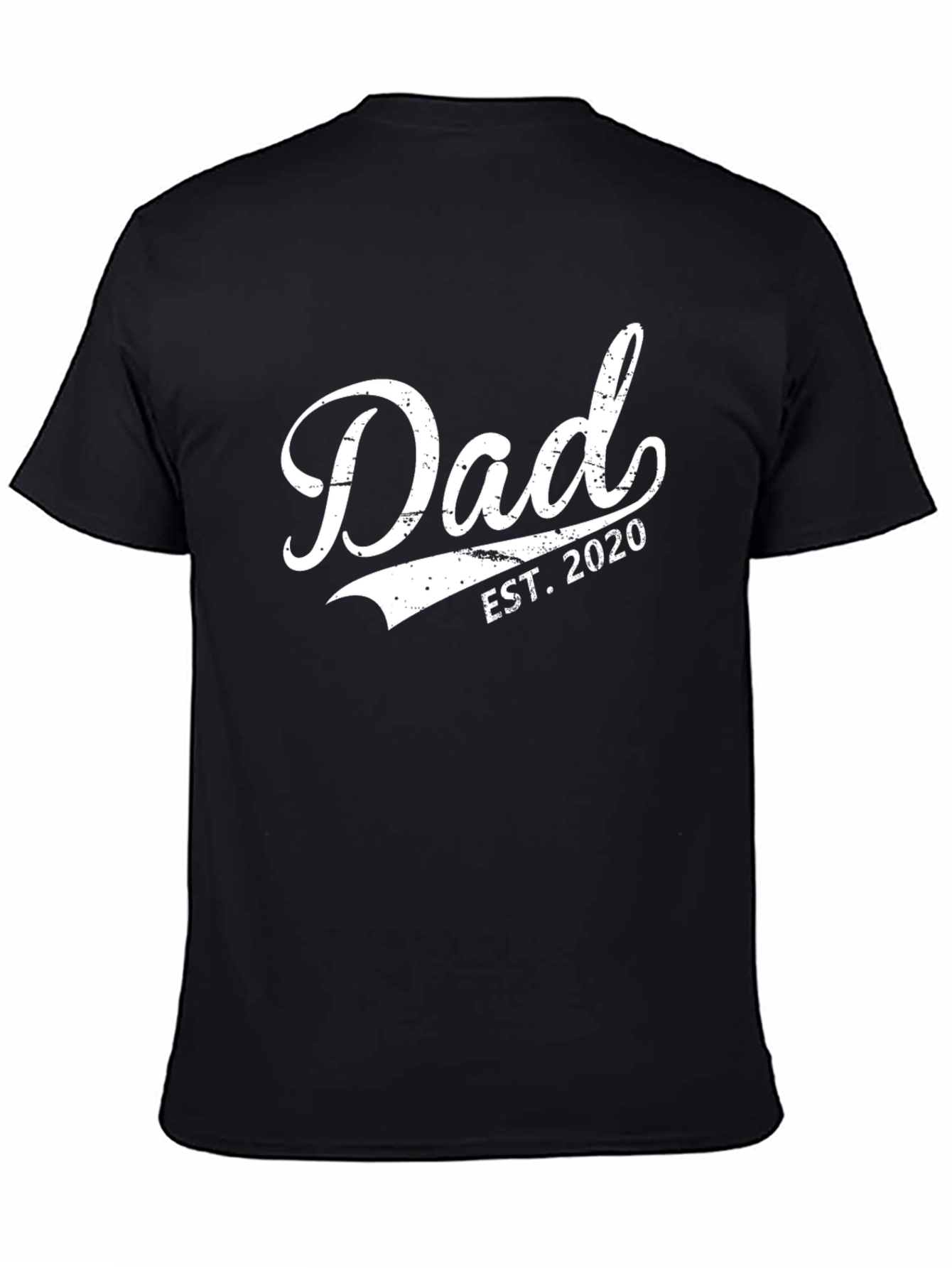 Dad Est. 2020 Black T-Shirt