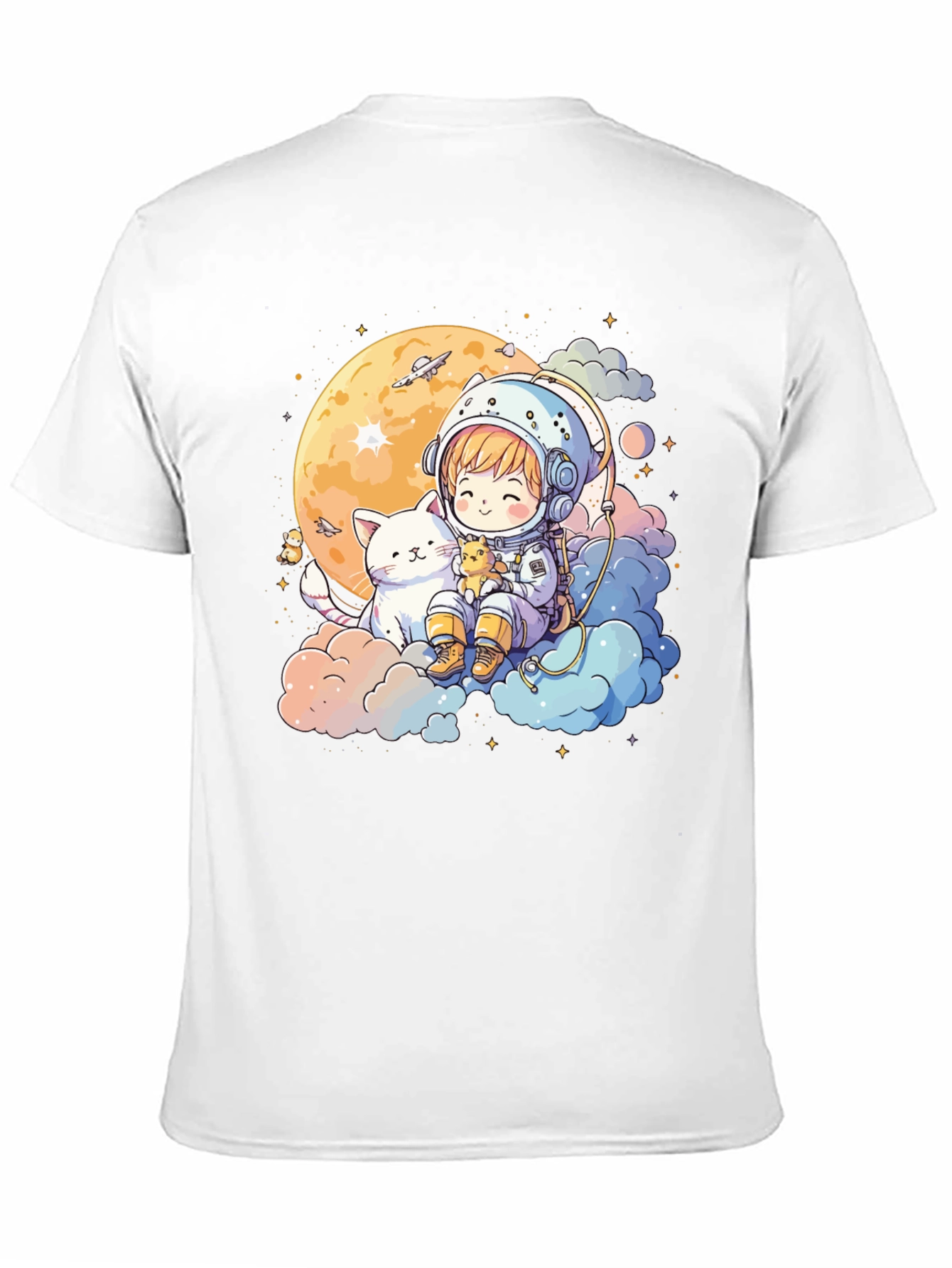 Astronaut Cat T-Shirt - Cute Space Tee